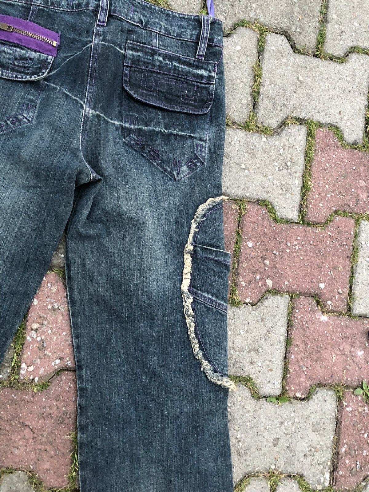 Japanese Brand × Miss Sixty ‼️OFFER‼️ Vintage Y2K Playboy Bunny Bootcut Distressed Jeans Size 24" / US 00 / IT 34 - 8 Thumbnail