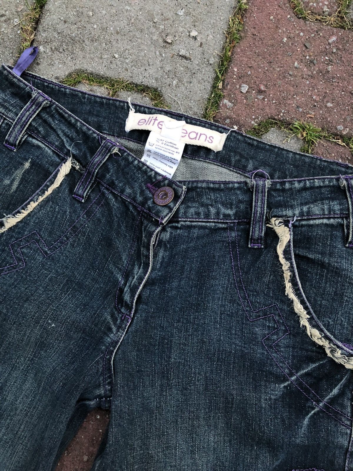 Japanese Brand × Miss Sixty ‼️OFFER‼️ Vintage Y2K Playboy Bunny Bootcut Distressed Jeans Size 24" / US 00 / IT 34 - 4 Thumbnail