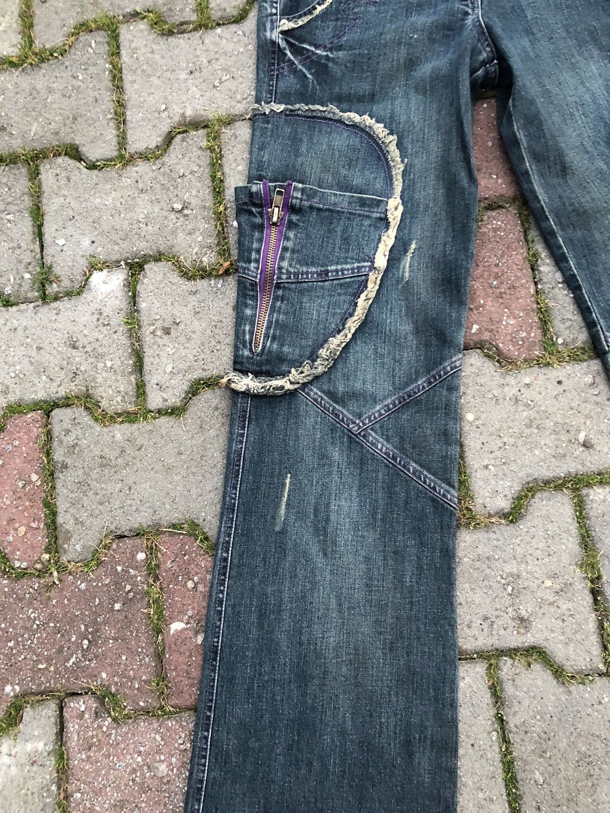 Japanese Brand × Miss Sixty ‼️OFFER‼️ Vintage Y2K Playboy Bunny Bootcut Distressed Jeans Size 24" / US 00 / IT 34 - 5 Thumbnail