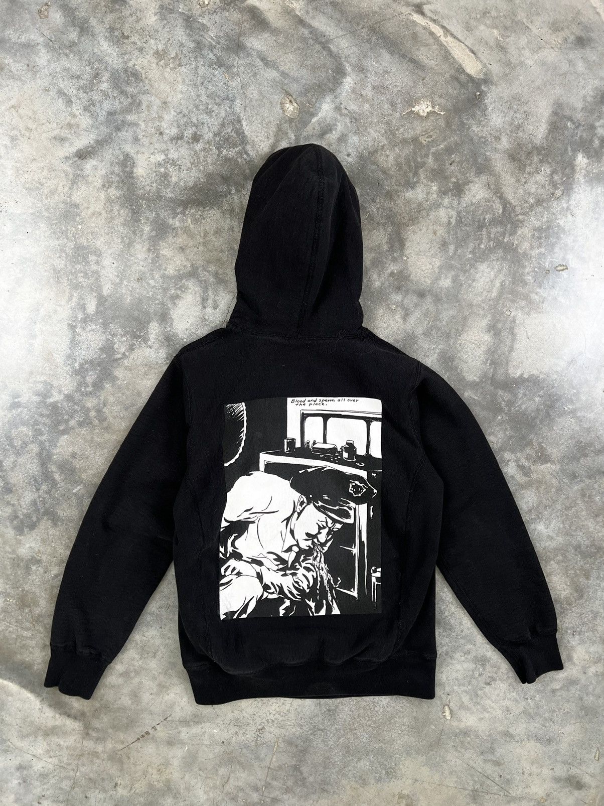 Supreme x Raymond Pettibon Blood + Sperm Vomit Hoodie FW14