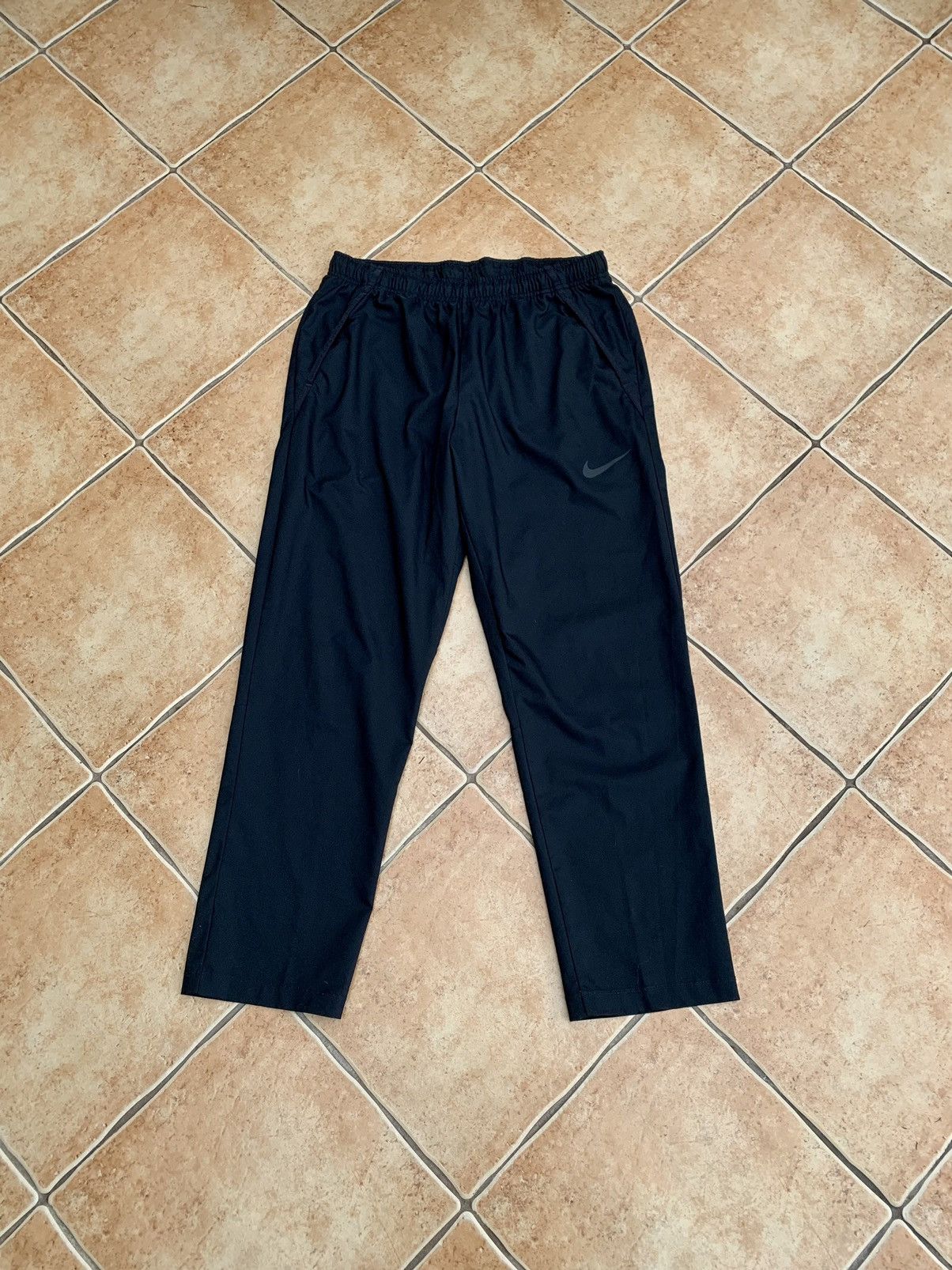 Nike × Vintage Vintage Nike Black Track Pants Swoosh Size US 33 - 2 Thumbnail