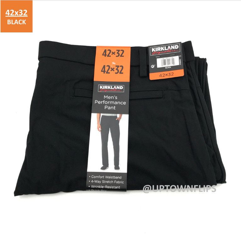 Pantalon Homme KIRKLAND SIGNATURE 5 Poches, Gris Performance, Taille 42W 32L, Neuf étiquettes