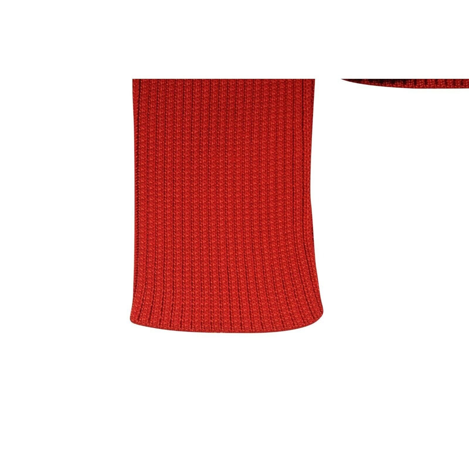 Balenciaga Red Pleated Stretch Knit Turtleneck Pullover Size XS / US 0-2 / IT 36-38 - 4 Thumbnail
