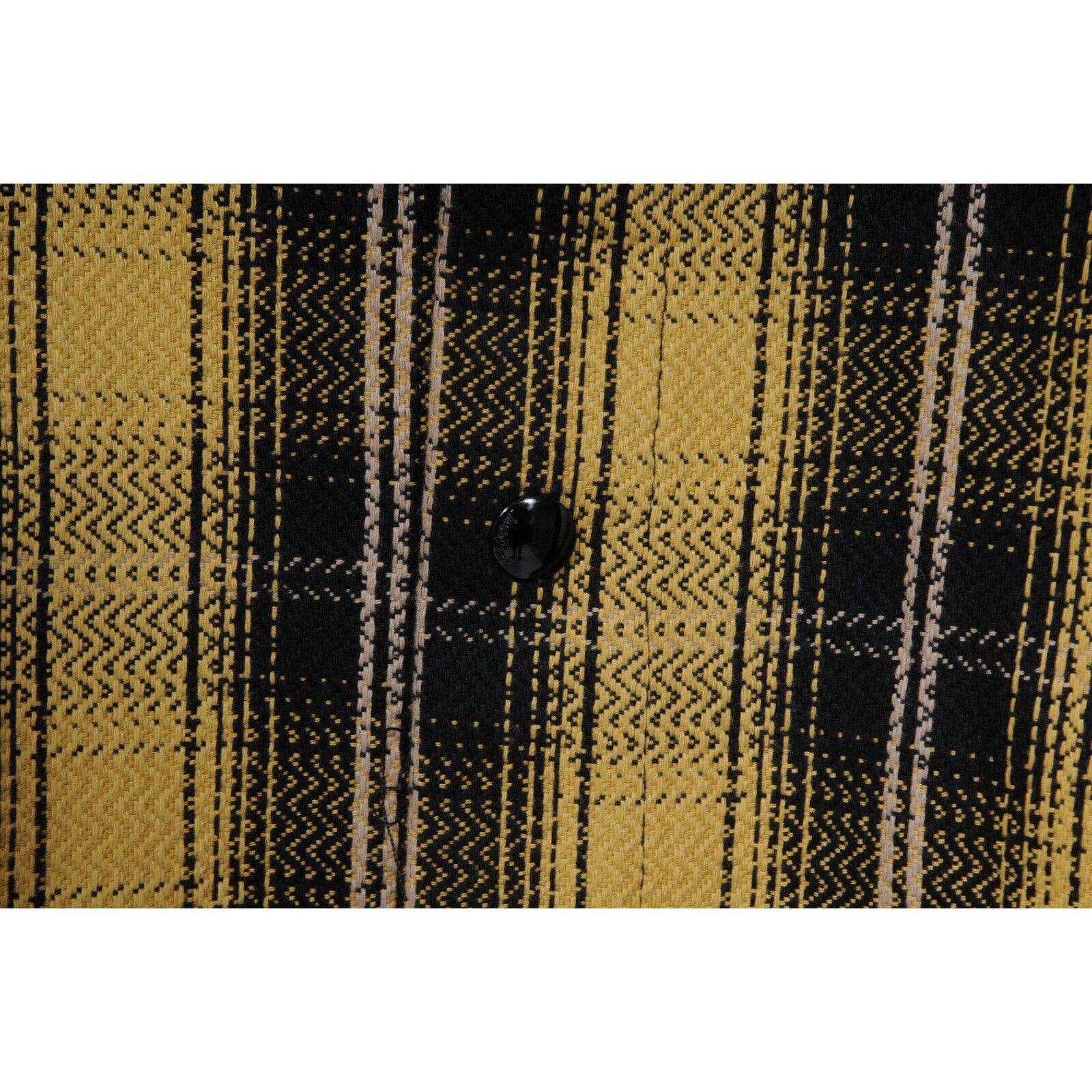 Just Don The Dealers Button Down Shirt Yellow Black Plaid - 01079 Size US M / EU 48-50 / 2 - 4 Thumbnail