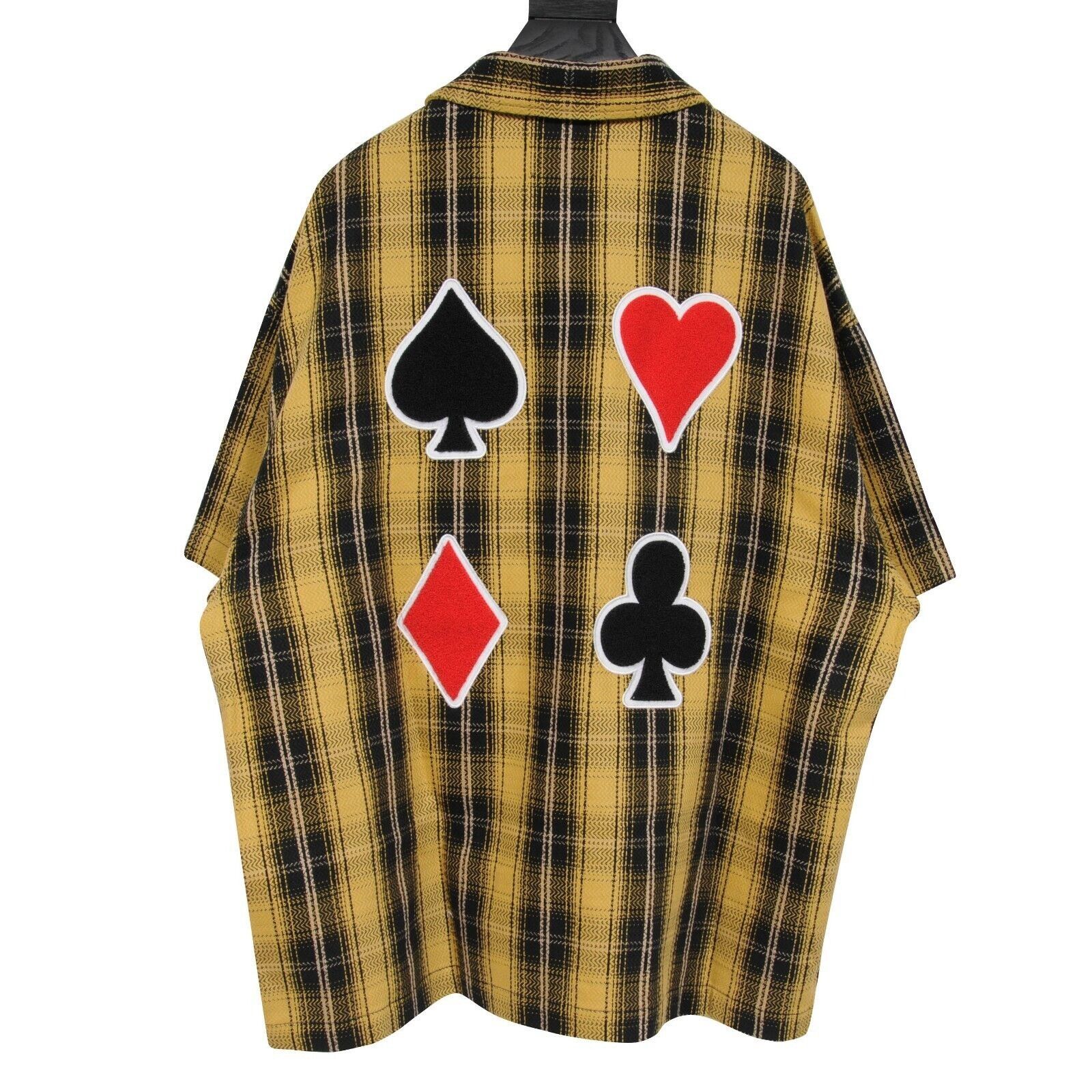 Just Don The Dealers Button Down Shirt Yellow Black Plaid - 01079 Size US M / EU 48-50 / 2 - 2 Thumbnail