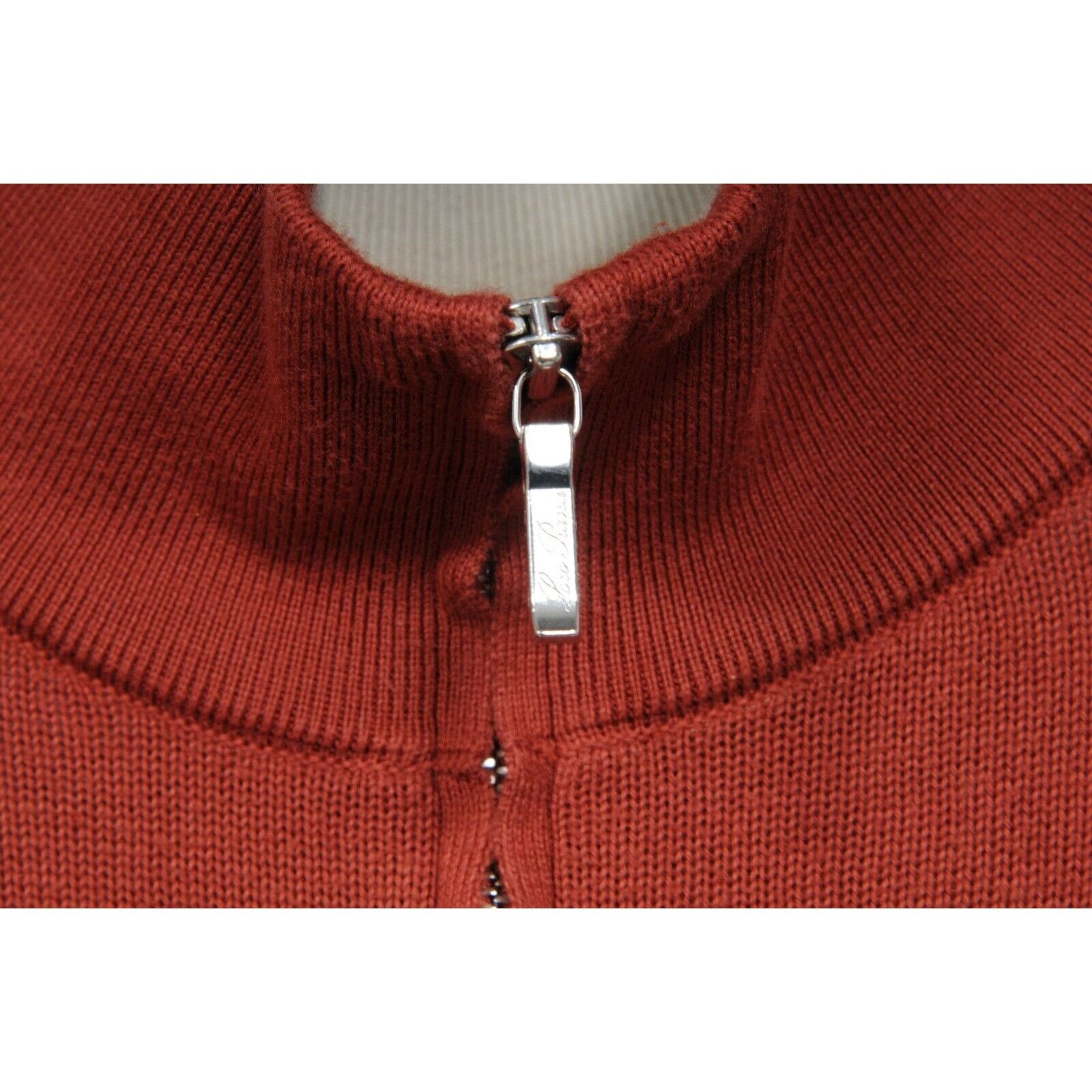 Loro Piana 3/4 Zip Turtleneck Sweater 50 Burnt Orange Pullover - 01087 Size US M / EU 48-50 / 2 - 4 Thumbnail