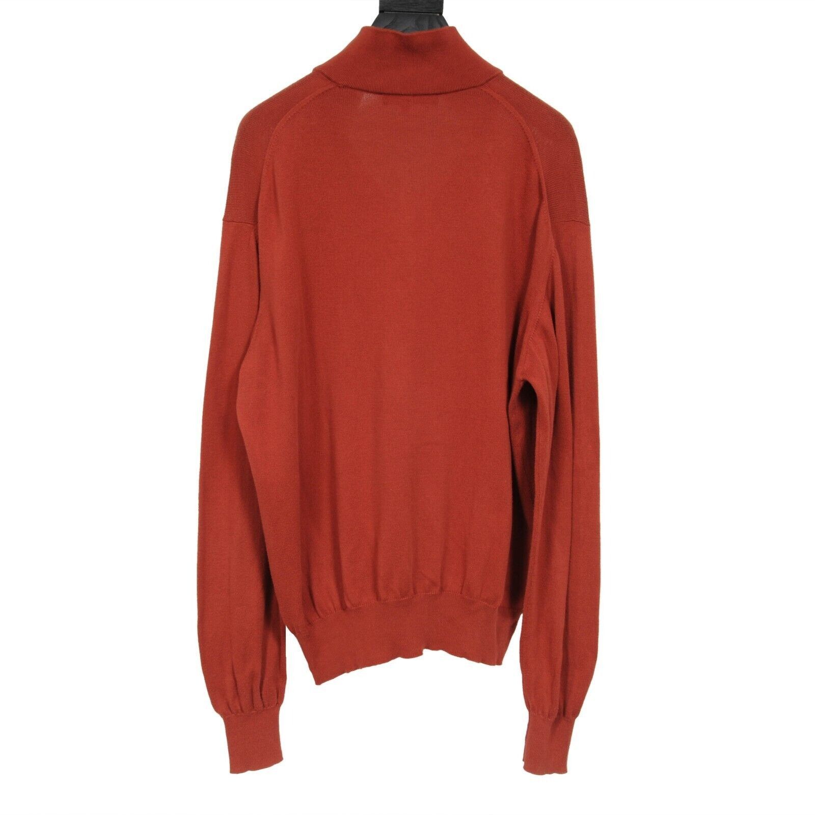 Loro Piana 3/4 Zip Turtleneck Sweater 50 Burnt Orange Pullover - 01087 Size US M / EU 48-50 / 2 - 2 Thumbnail