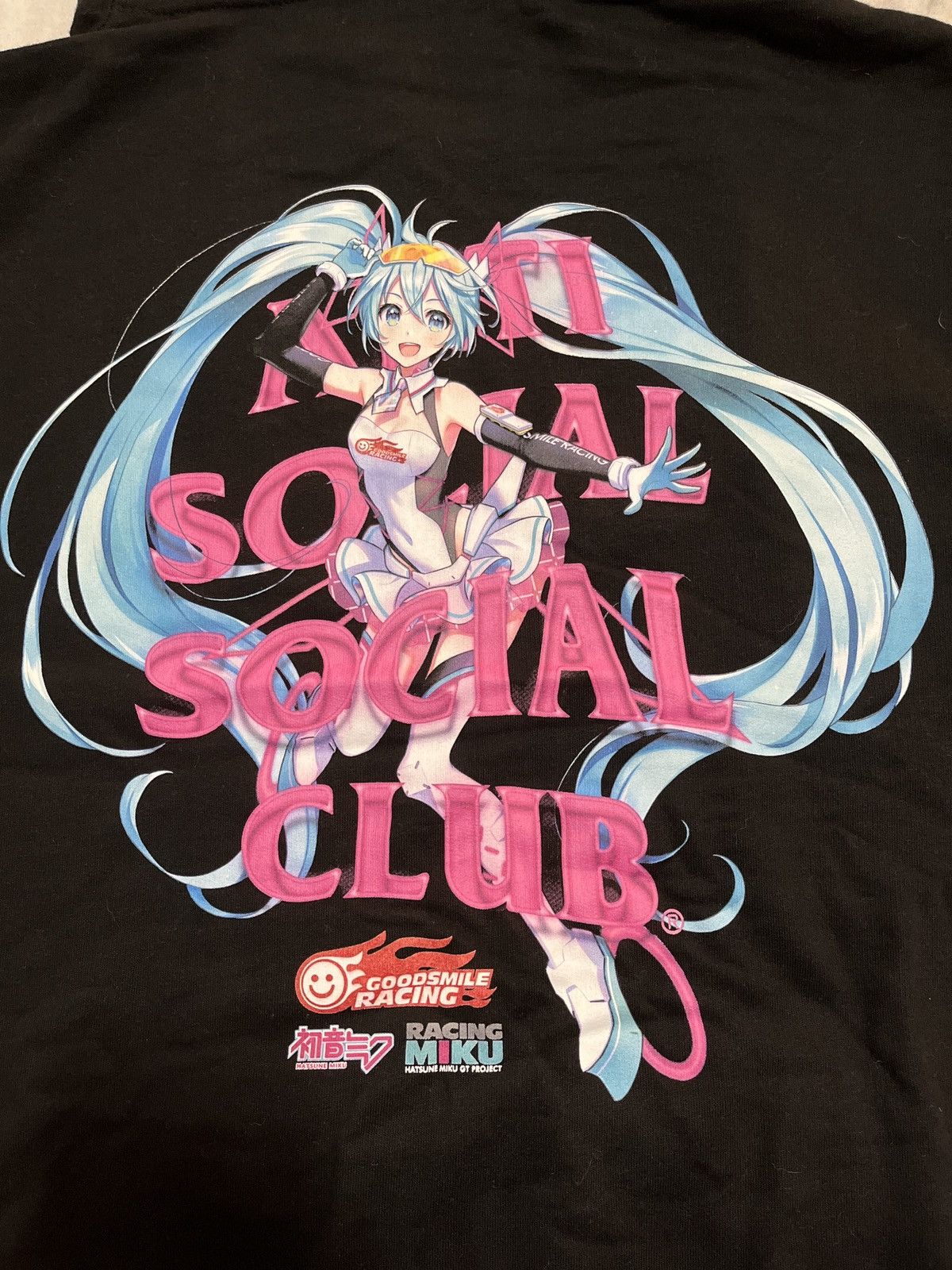 Anti Social Social Club ASSC X Good Smiling Racing Hatsune Miku Black Hoodie Size US S / EU 44-46 / 1 - 7 Thumbnail