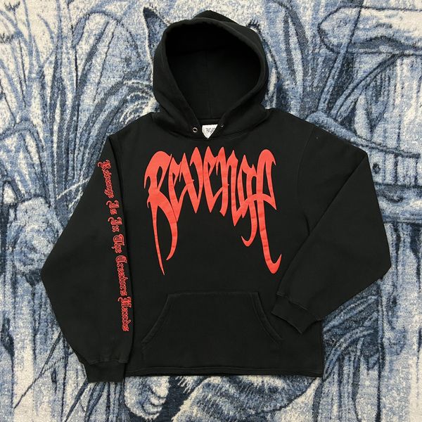 Revenge Revenge Kill Hoodie Mens Large Black Red Xxxtentacion Rare