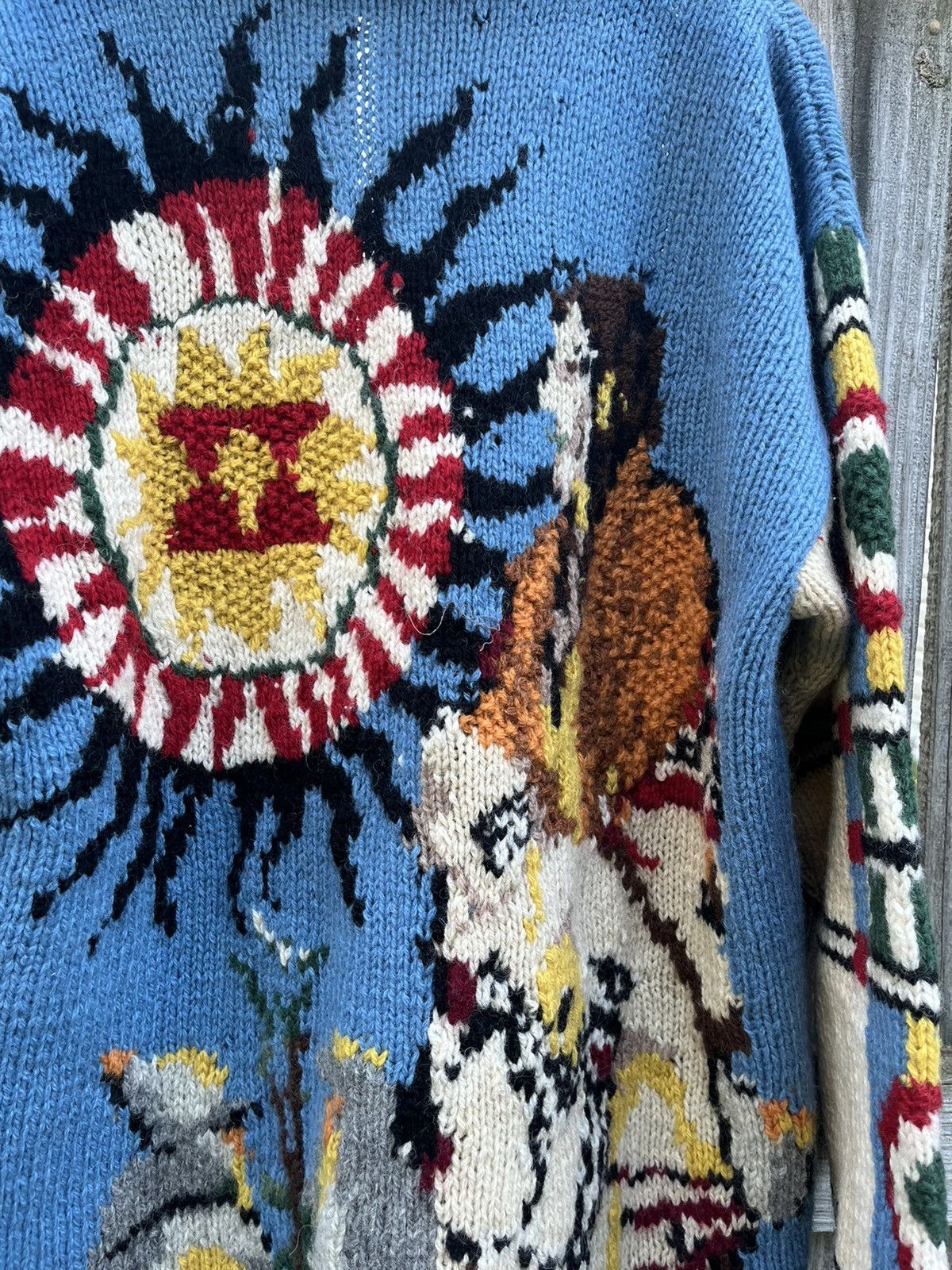 Vintage 90’s NATIVE AMERICAN BUTTON UP VINTAGE SWEATER Size US M / EU 48-50 / 2 - 6 Thumbnail