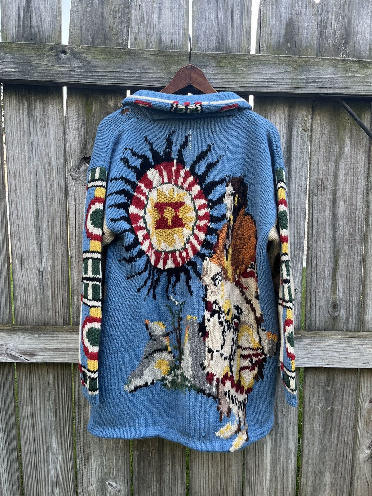 Vintage 90’s NATIVE AMERICAN BUTTON UP VINTAGE SWEATER Size US M / EU 48-50 / 2 - 5 Thumbnail
