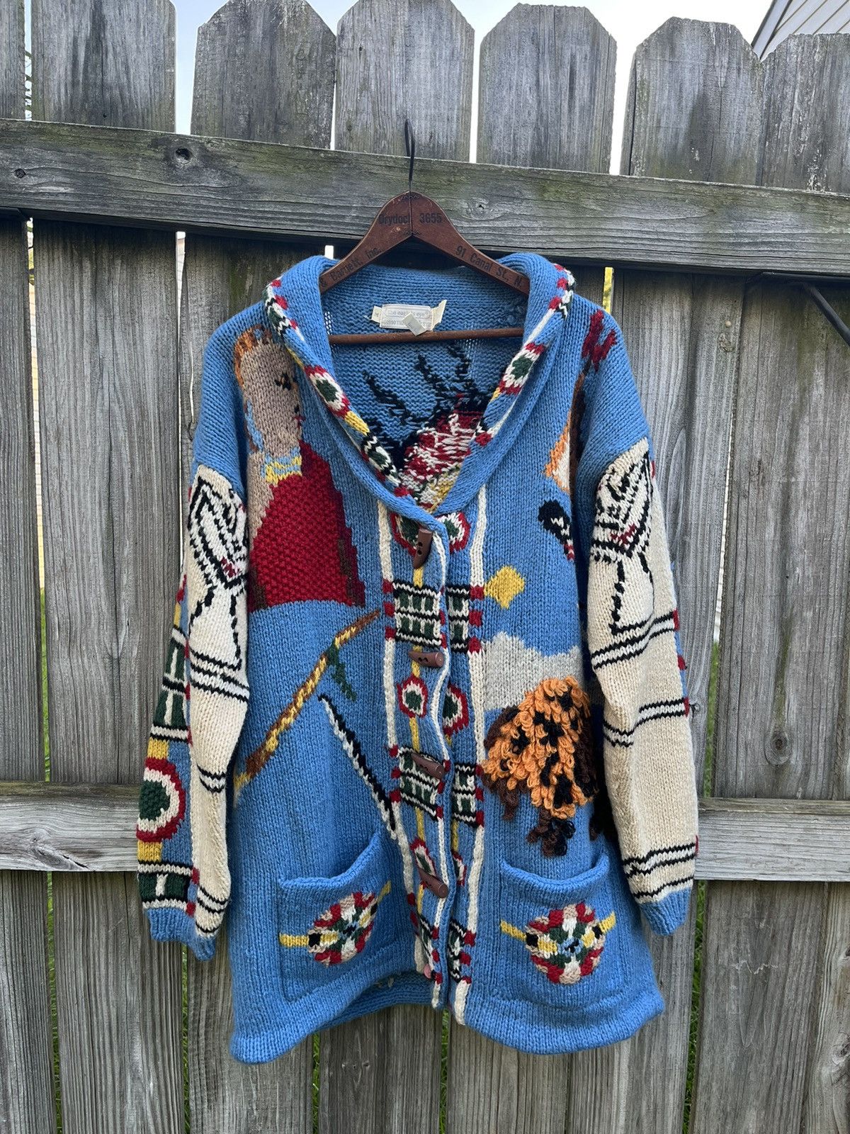 Vintage 90’s NATIVE AMERICAN BUTTON UP VINTAGE SWEATER Size US M / EU 48-50 / 2 - 1 Thumbnail
