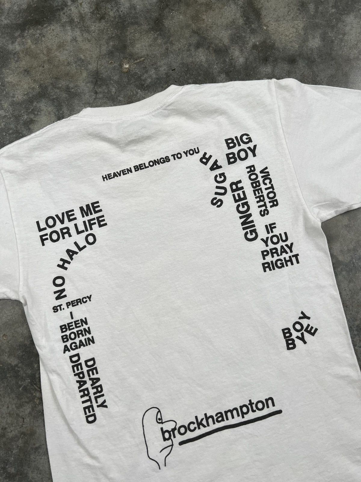 Brockhampton Brockhampton Heaven Belongs To You Hug Tee White Sz. Medium Size US M / EU 48-50 / 2 - 4 Thumbnail