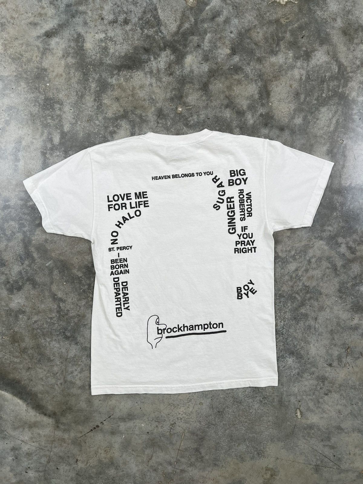 Brockhampton Brockhampton Heaven Belongs To You Hug Tee White Sz. Medium Size US M / EU 48-50 / 2 - 3 Thumbnail