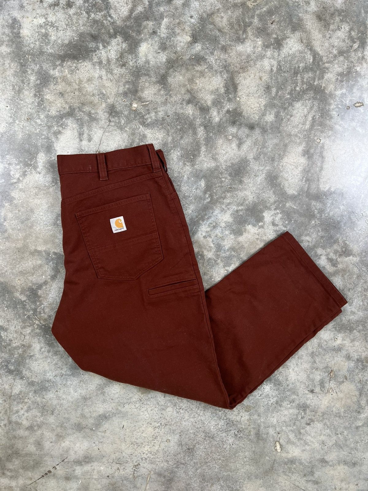 image of Carhartt Burgundy Painter / Carpenter Work Pants Sz. 36 in Red, Men's