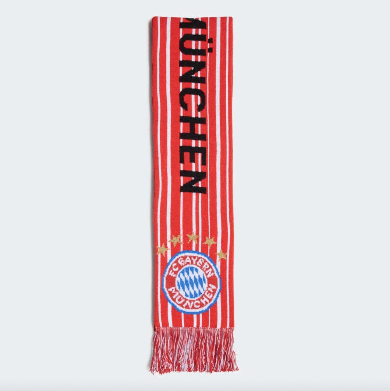 Adidas Adidas x FC BAYERN MUNICH TASSELED SUPPORTER SCARF RED/WHITE Size ONE SIZE - 11 Thumbnail