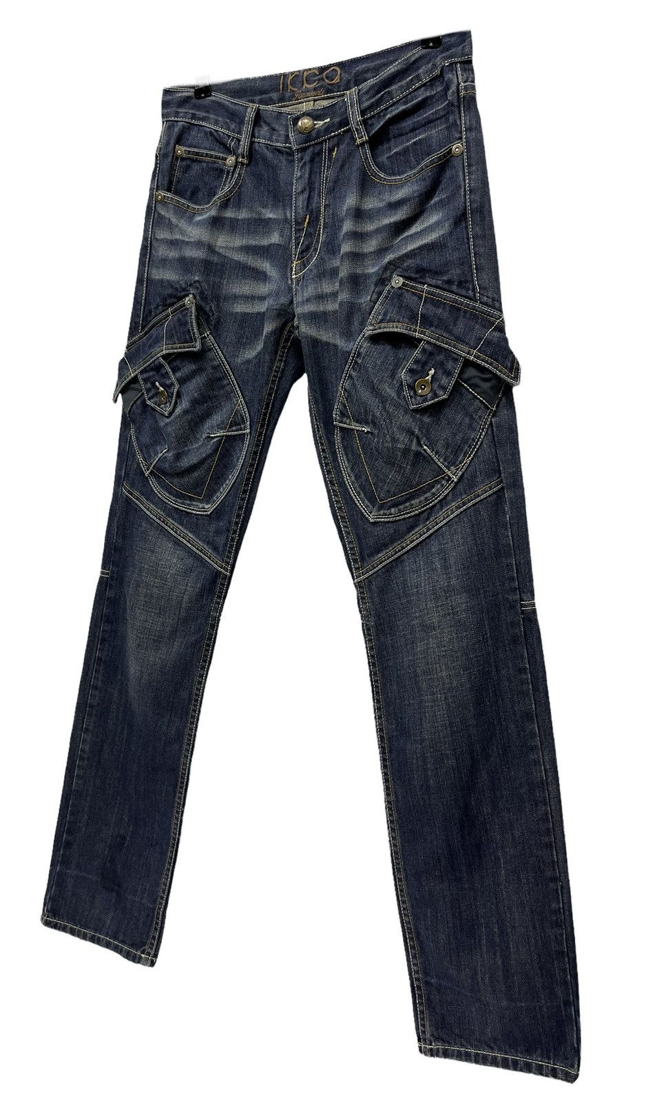 Japanese Brand RARE🔥IKKA Slant Front Pocket Bush Cargo Undercover Style Size US 29 - 3 Thumbnail