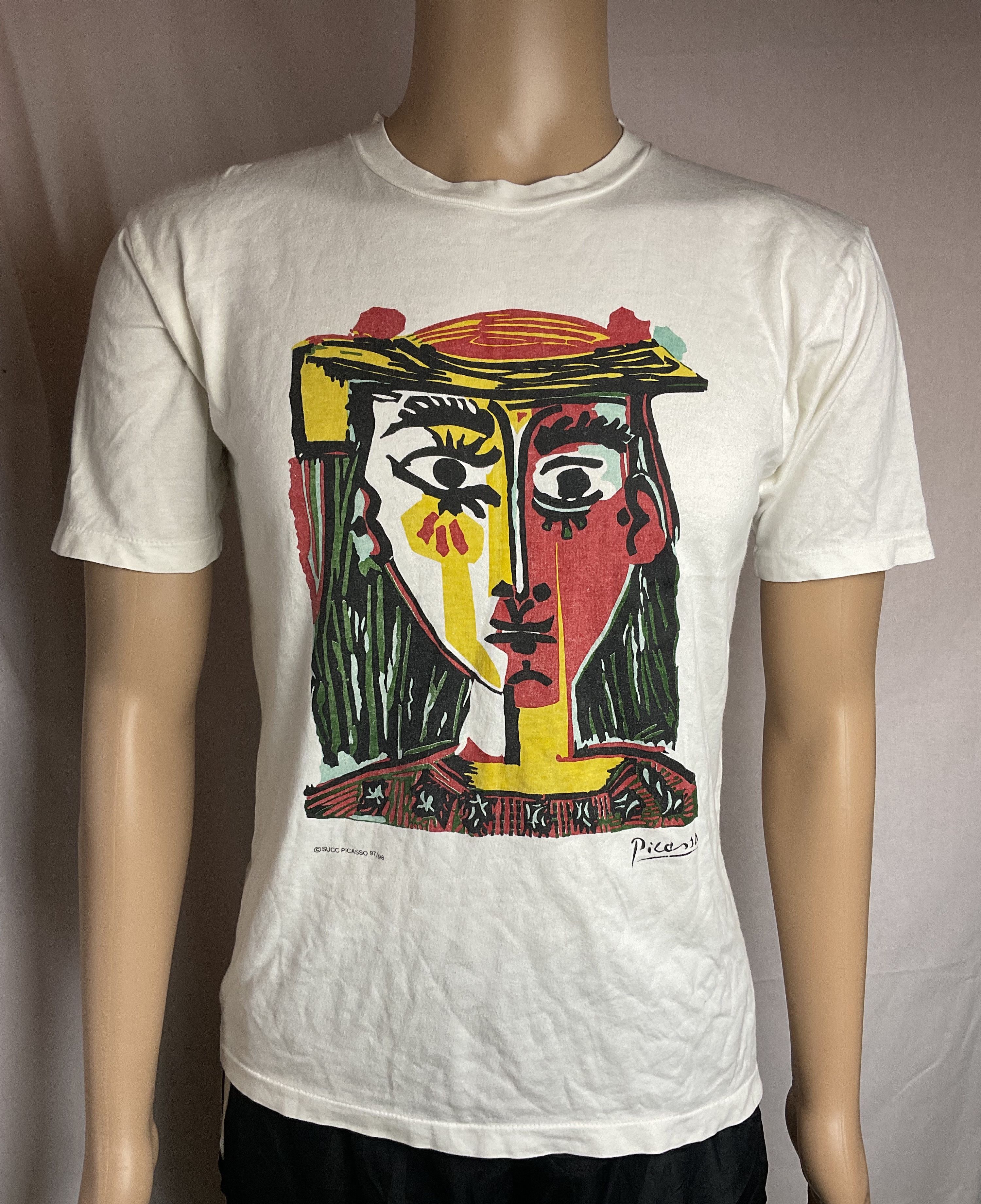 希少 90s Pablo Picasso Woman with Hat Tシャツ 希少 90s Pablo Picasso Woman with Hat Tシャツ