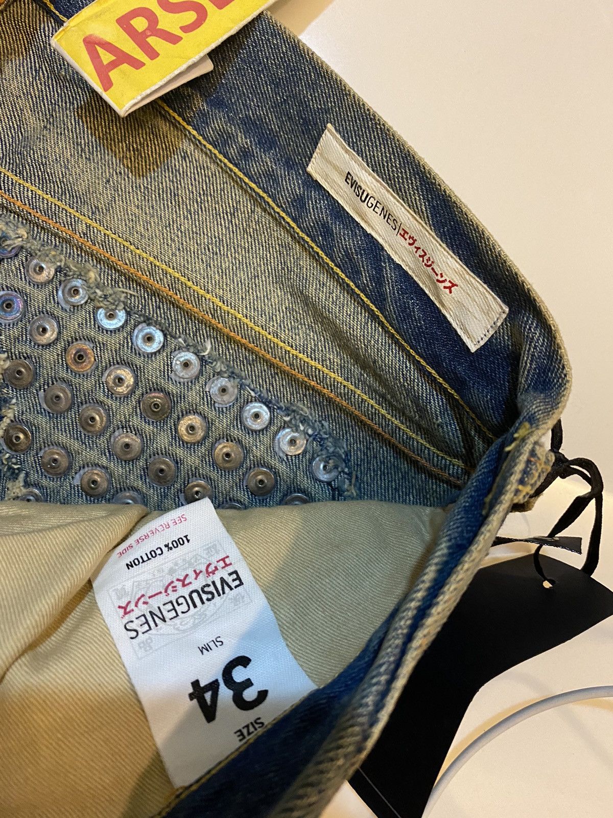 Evisu Evisu distressed jeans new size 34 studs studded distressed Size US 34 / EU 50 - 7 Thumbnail