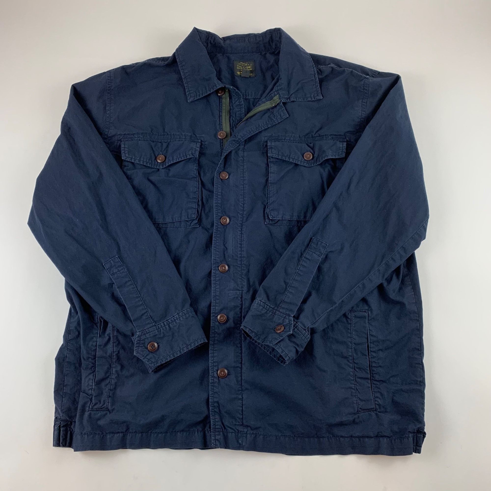 Lucky Brand Lucky Brand Navy Blue Military Field Jacket Type L-54C ...