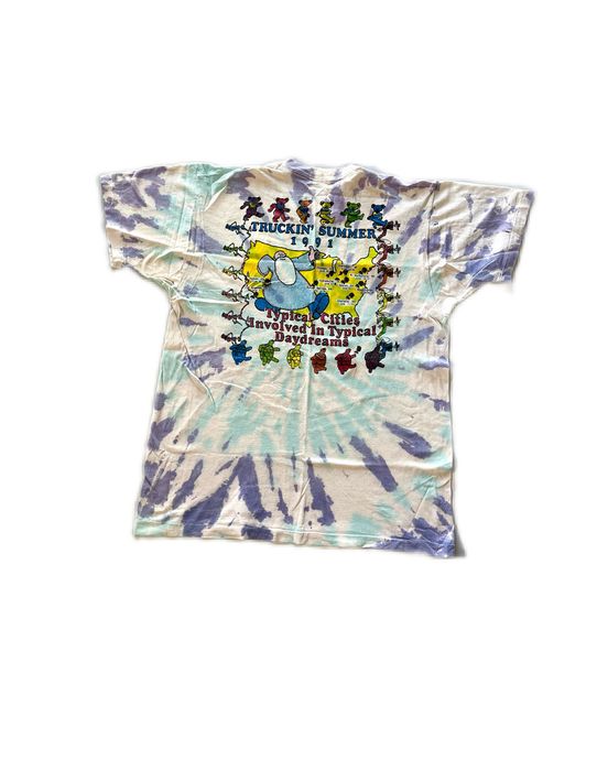 Vintage 1991 TRUCKIN SUMMER GRATEFUL DEAD SHIRT | Grailed