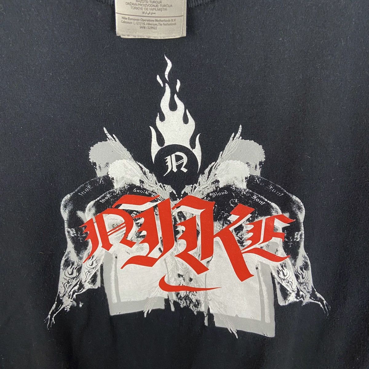 Vintage Vintage 90s Nike JA Basketball Flame Guy oversize rare tee Size US L / EU 52-54 / 3 - 4 Thumbnail