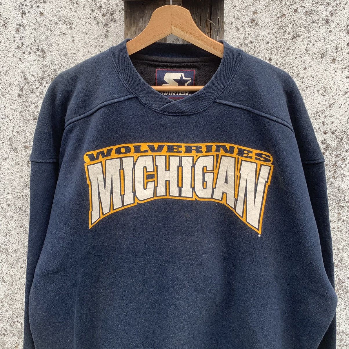 Starter × Vintage Vintage Wolverines Michigan Hoodie Starter Sweater Baggy Size US XL / EU 56 / 4 - 3 Thumbnail
