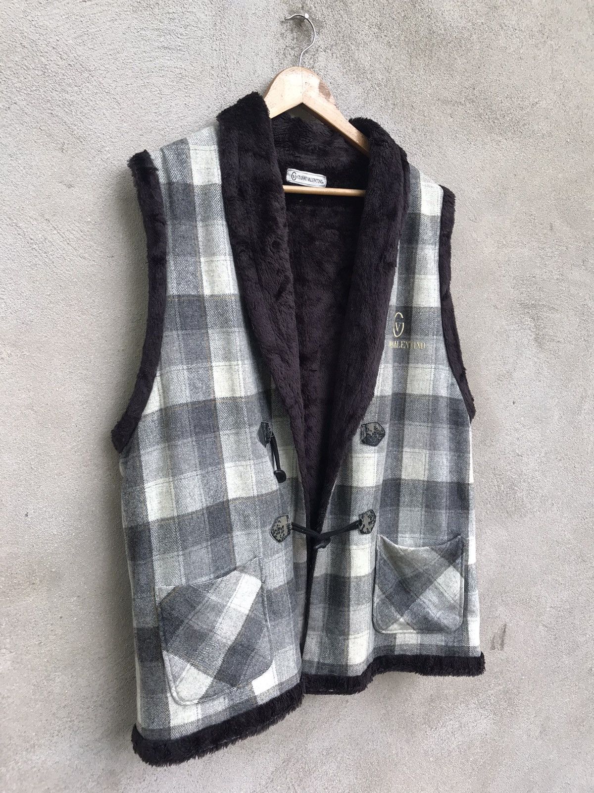 20471120 × Beauty Beast × Valentino GIANNI VALENTINO SHERPA VEST JACKET Size US L / EU 52-54 / 3 - 4 Thumbnail