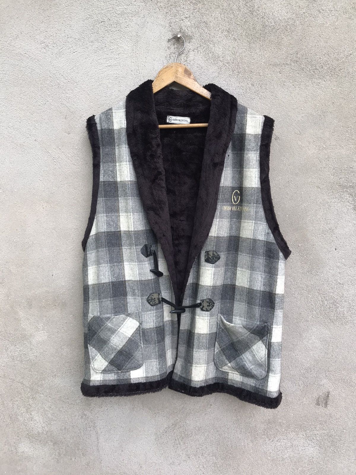 20471120 × Beauty Beast × Valentino GIANNI VALENTINO SHERPA VEST JACKET Size US L / EU 52-54 / 3 - 2 Thumbnail