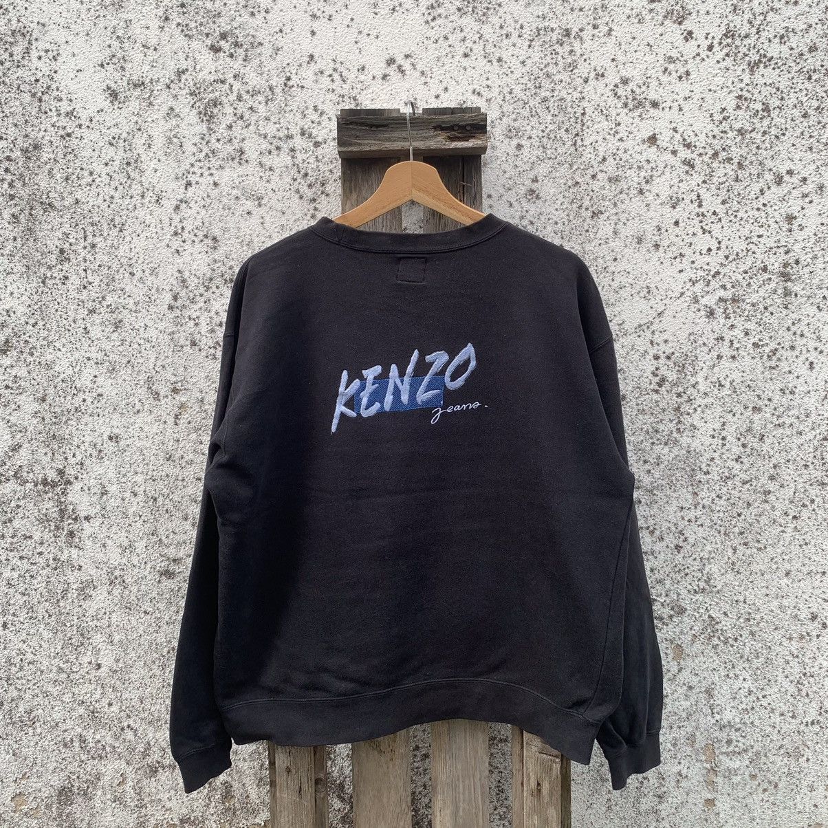 Japanese Brand × Kenzo × Vintage ACCEPT OFFERS 📌 Kenzo Jeans Embroidery Baggy Faded Sweater Size US L / EU 52-54 / 3 - 1 Thumbnail
