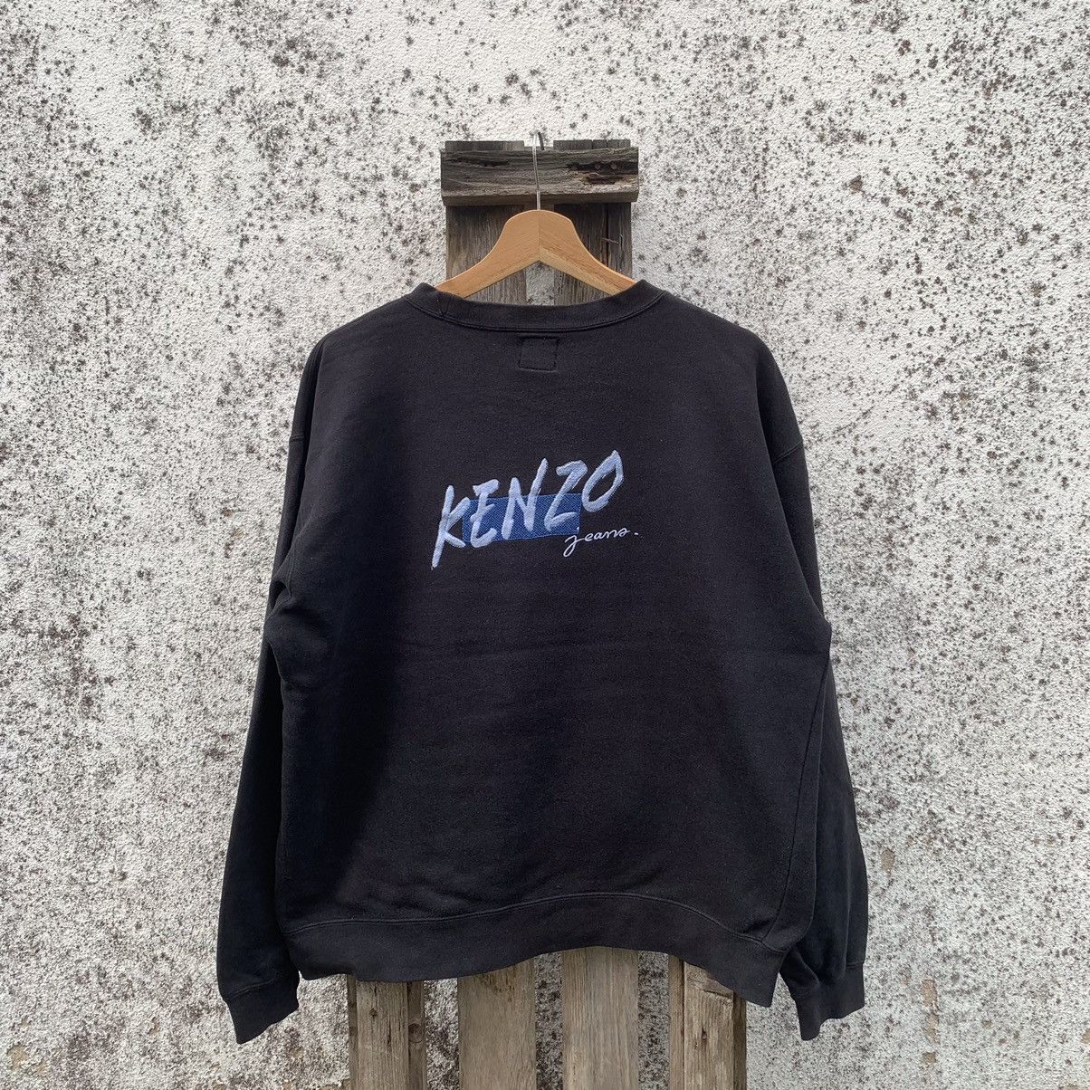 Japanese Brand × Kenzo × Vintage ACCEPT OFFERS 📌 Kenzo Jeans Embroidery Baggy Faded Sweater Size US L / EU 52-54 / 3 - 6 Thumbnail