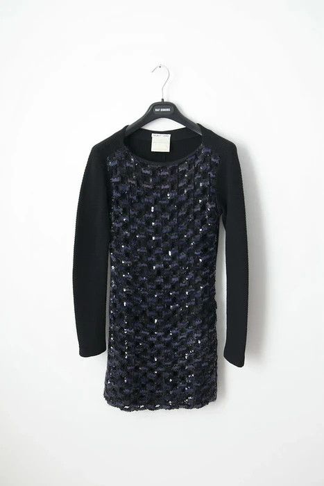 image of Helmut Lang Aw91 Sequin Dress in Blue, Women's (Size Medium)