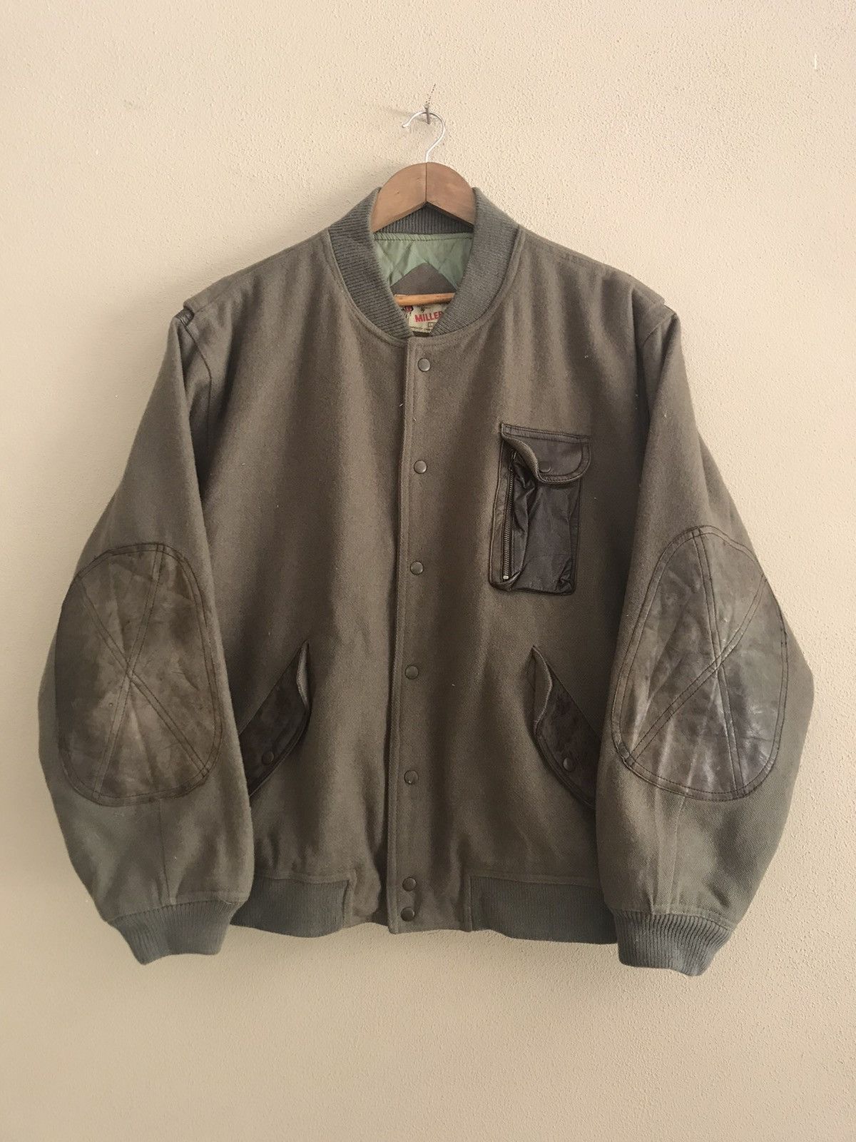 Vintage Miller wool varsity jacket nice design Size US M / EU 48-50 / 2 - 1 Thumbnail