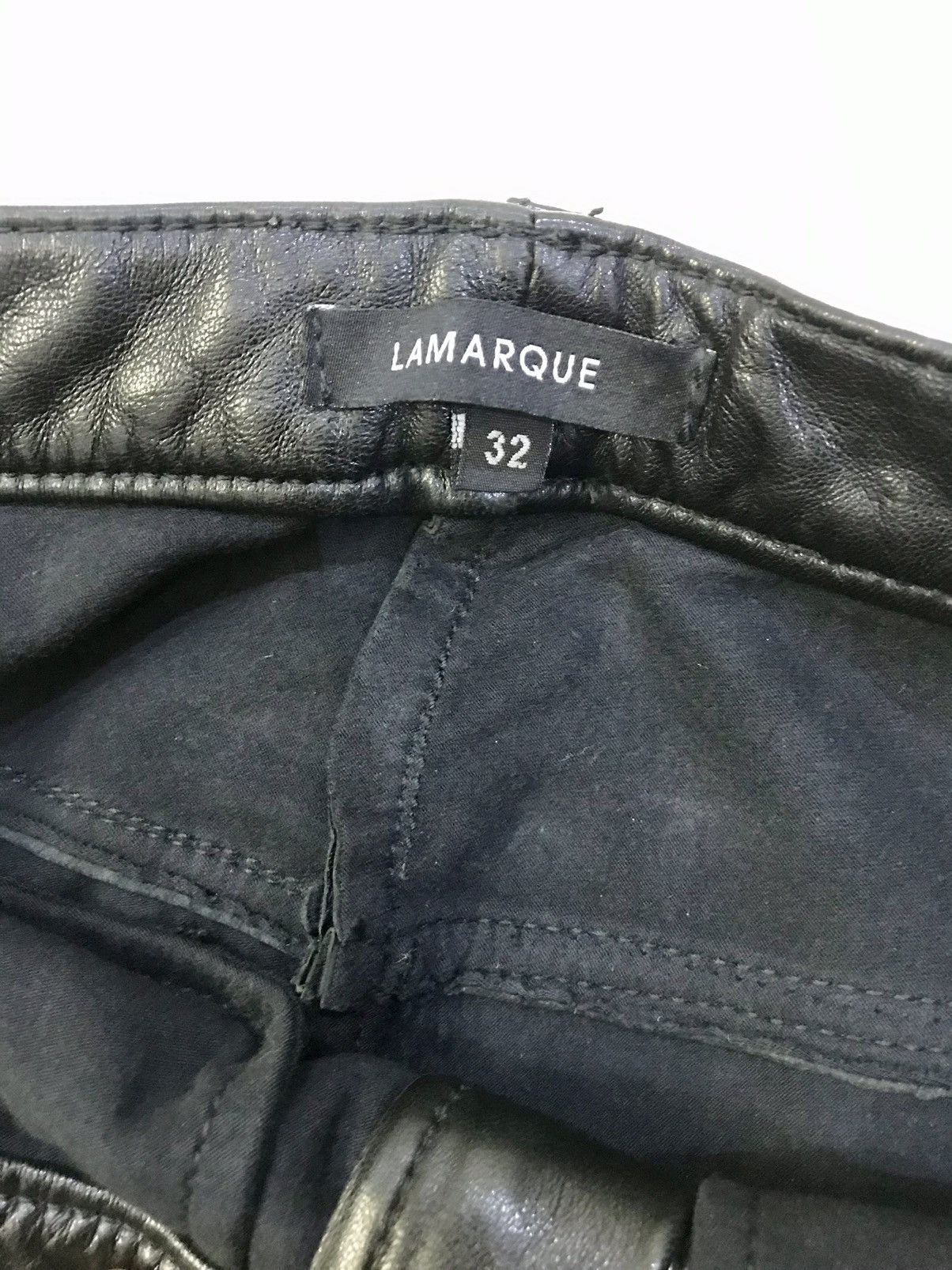 LAMARQUE Lamarque black leather pant Size US 32 / EU 48 - 5 Thumbnail