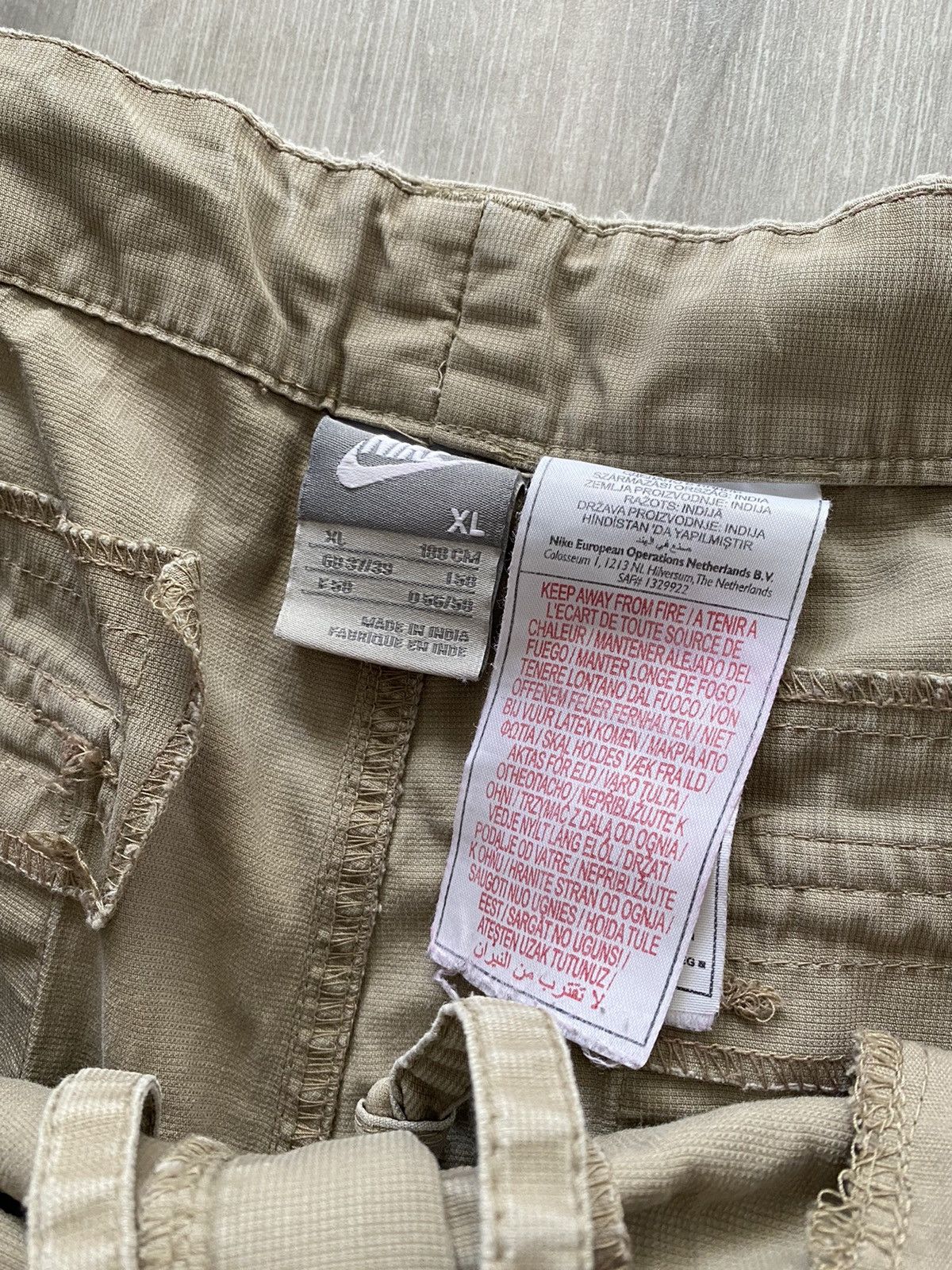 Nike × Vintage Nike vintage brown shorts cargo small swoosh ACG style Size US 34 / EU 50 - 5 Thumbnail