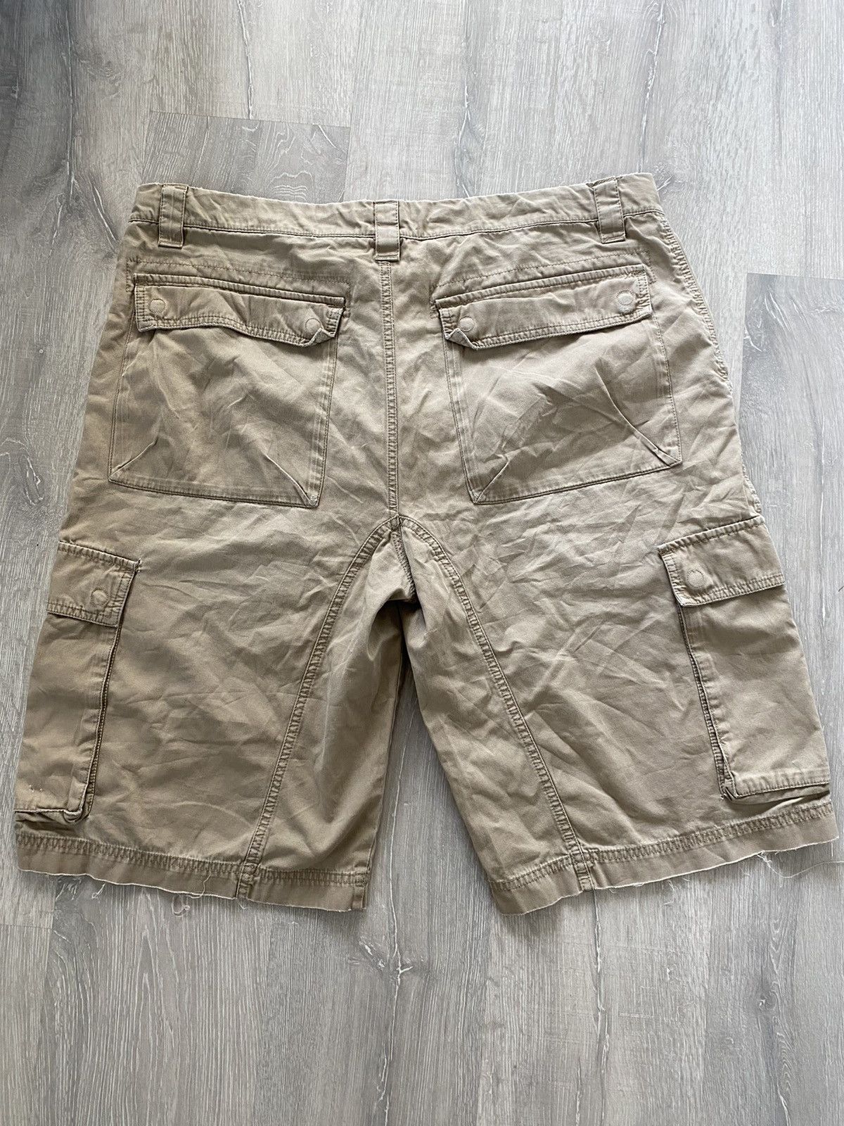 Nike × Vintage Nike vintage brown shorts cargo small swoosh ACG style Size US 34 / EU 50 - 10 Thumbnail