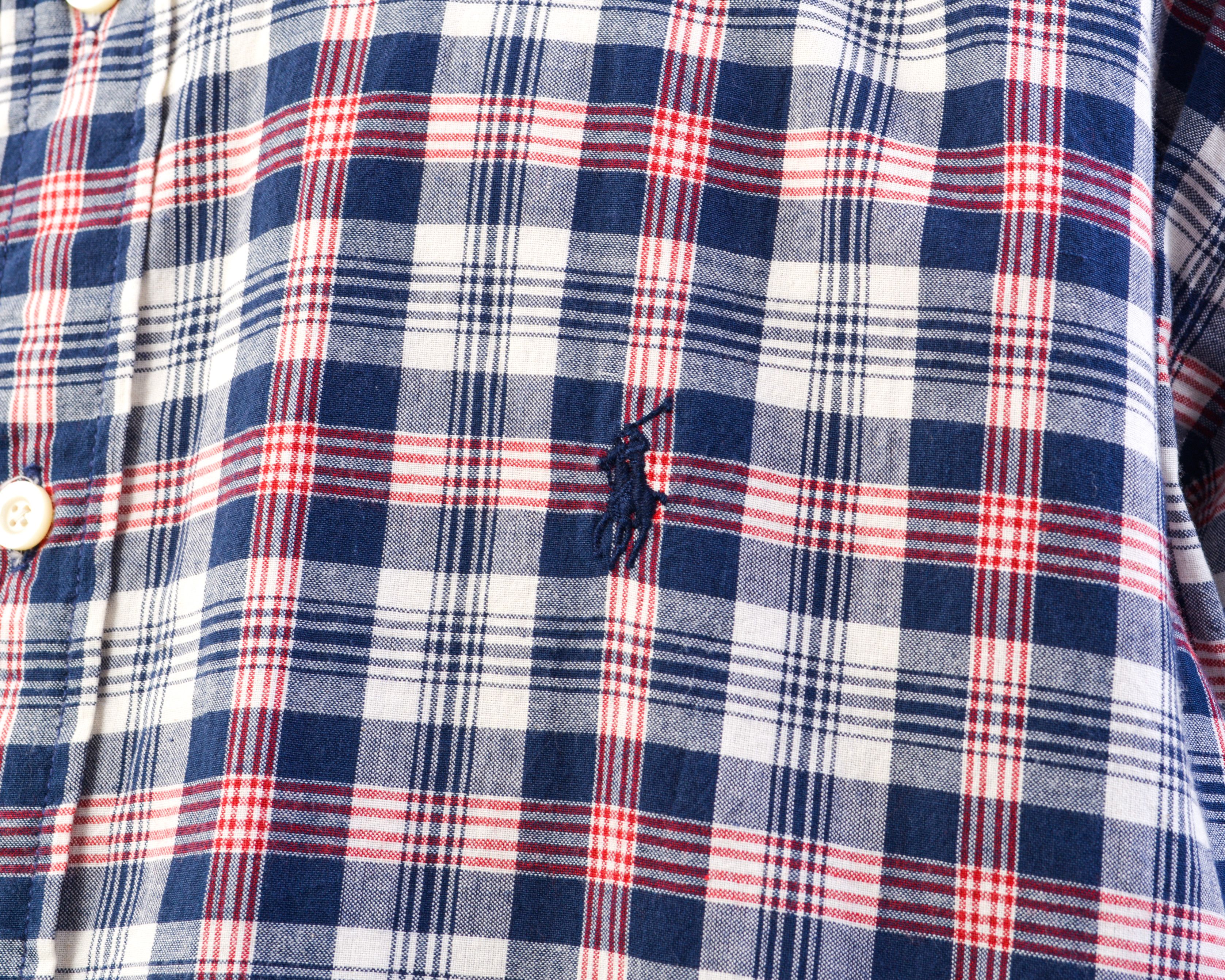 Polo Ralph Lauren Short Sleeved Shirt Retro Check Tartan Button Top Size US L / EU 52-54 / 3 - 5 Thumbnail