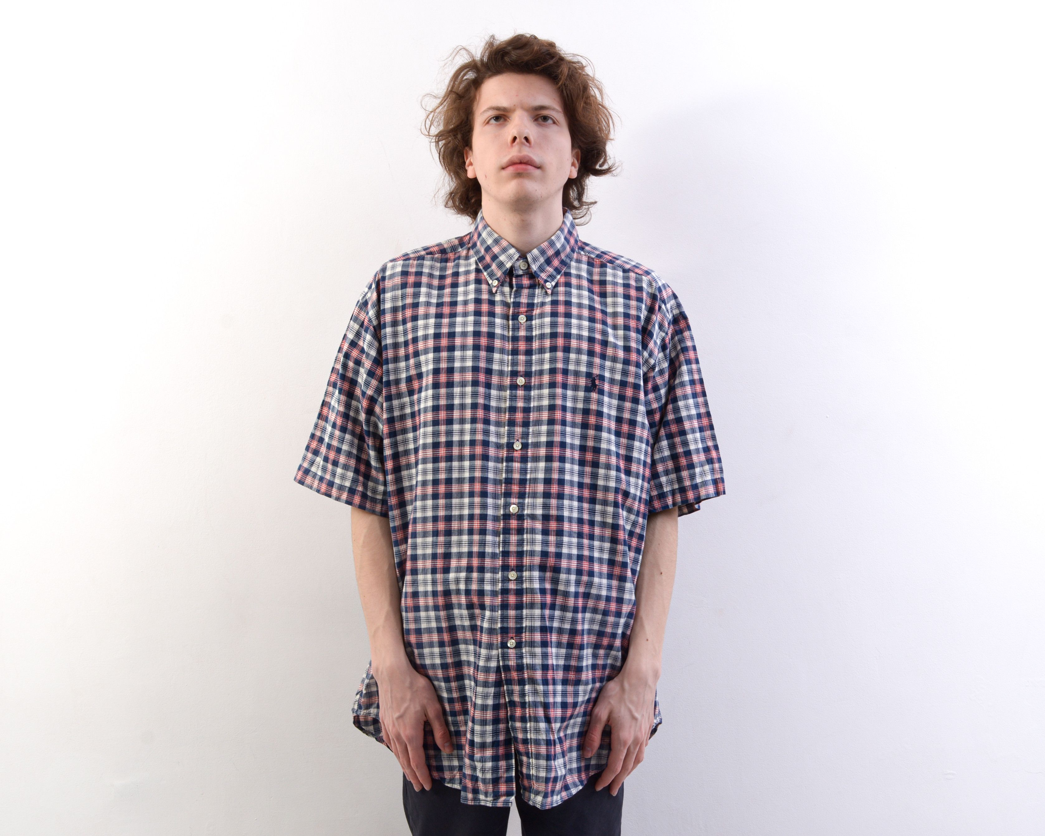Polo Ralph Lauren Short Sleeved Shirt Retro Check Tartan Button Top Size US L / EU 52-54 / 3 - 2 Thumbnail
