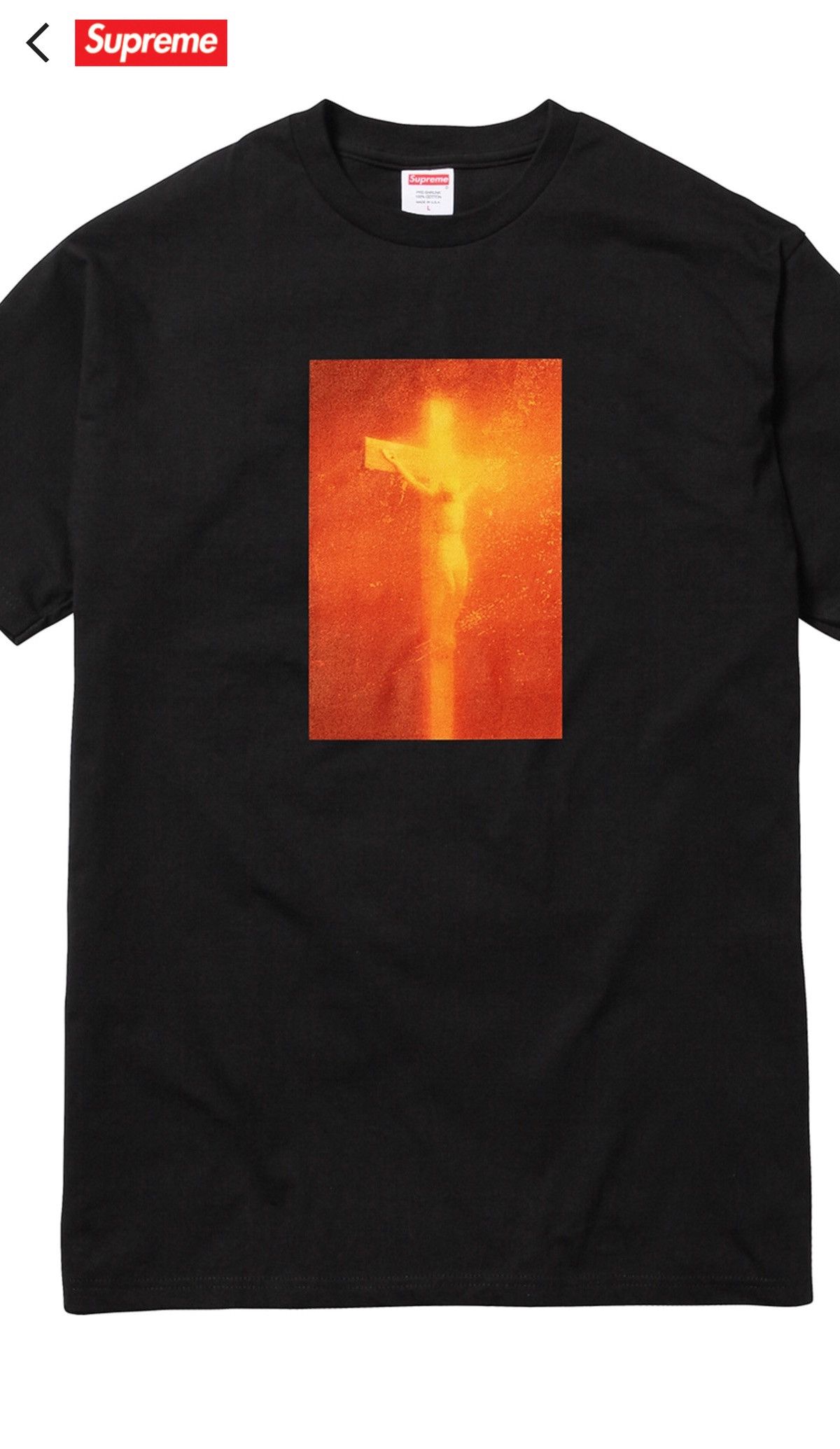 Supreme Piss Christ Tee in Black hotsell