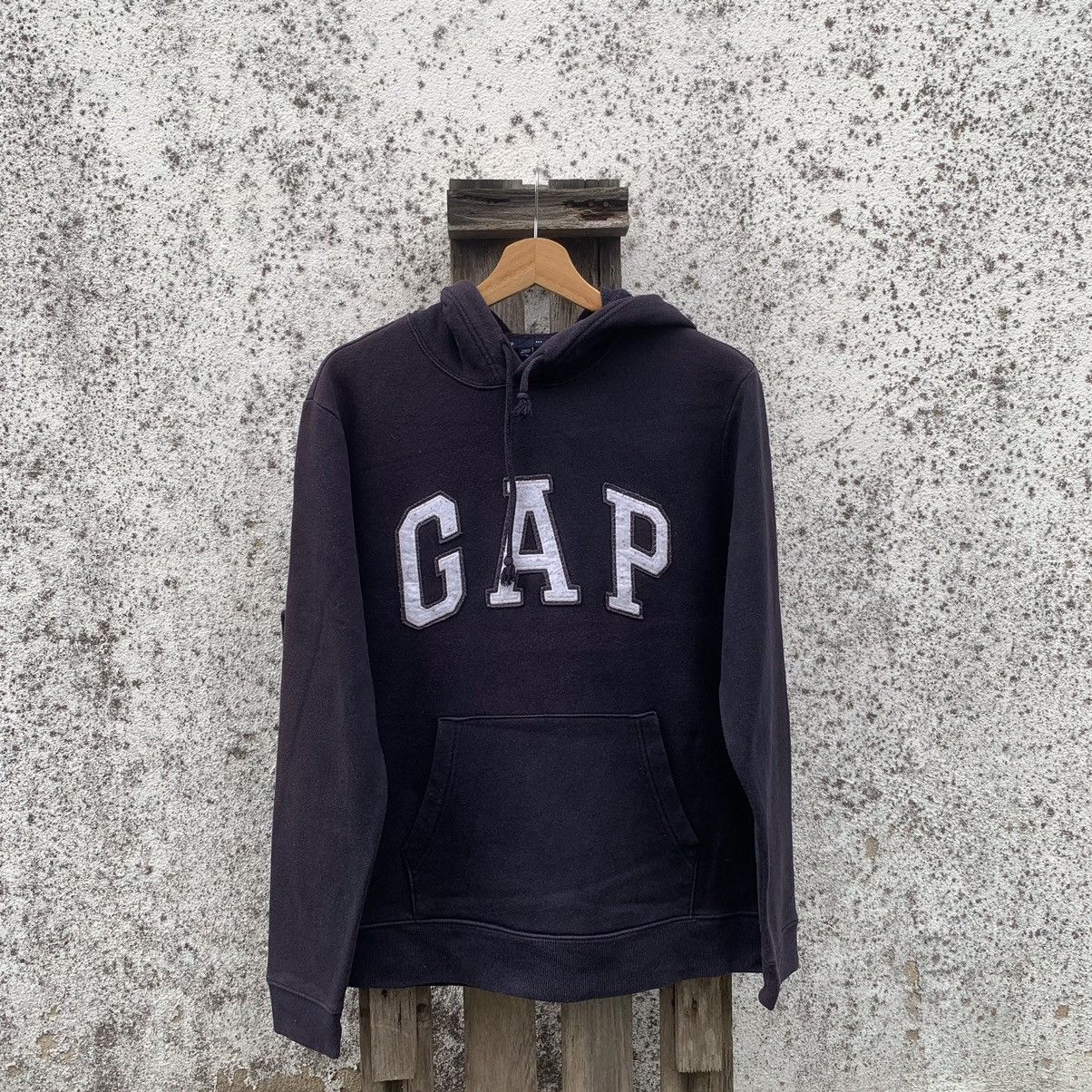 Gap × Vintage Y2K Gap Spell Out Black Faded Sweater Hoodie Pullover Size US M / EU 48-50 / 2 - 1 Thumbnail