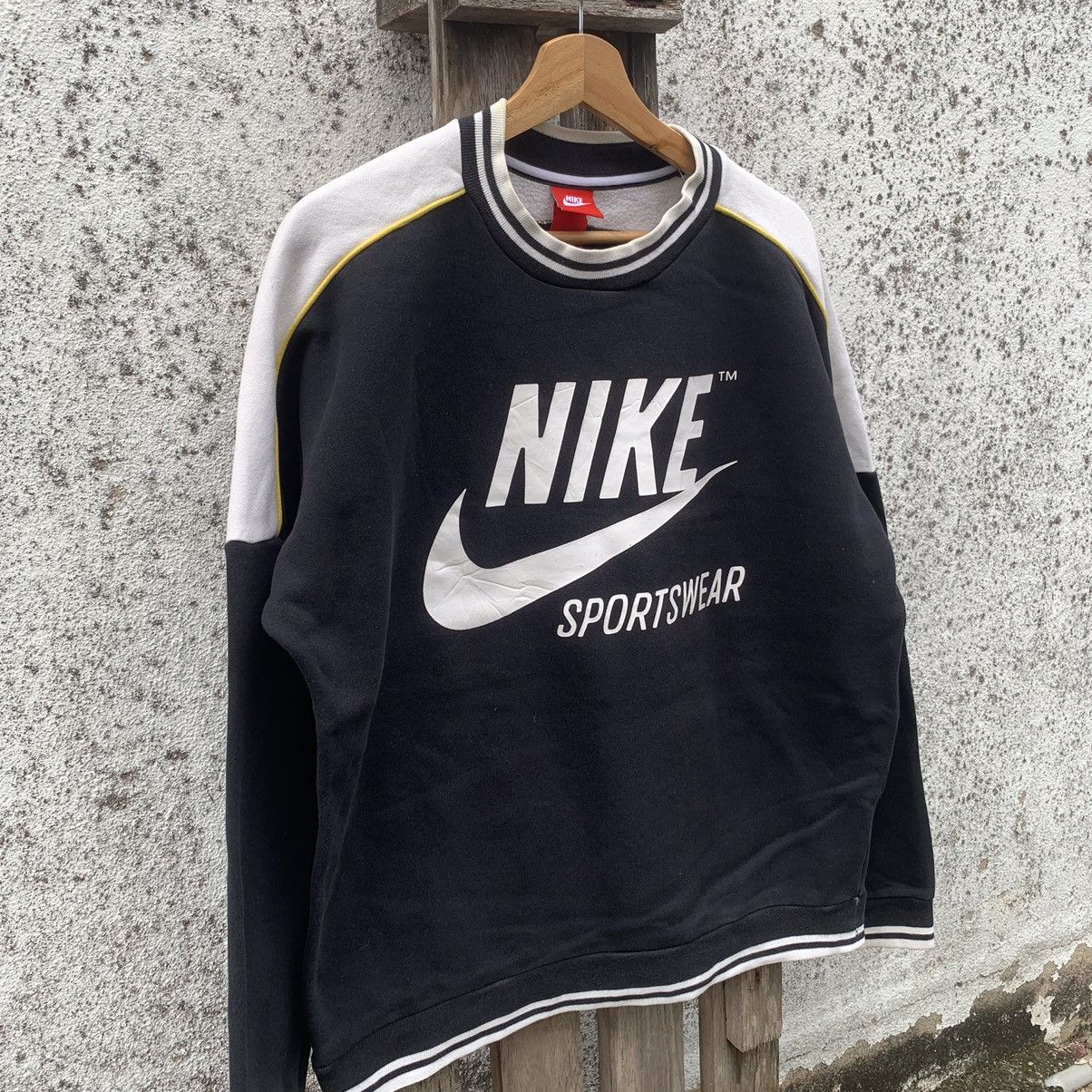 Nike × Vintage Nike Swoosh Big Logo Crewneck Sweater Jumpet Pullover Size US L / EU 52-54 / 3 - 2 Thumbnail