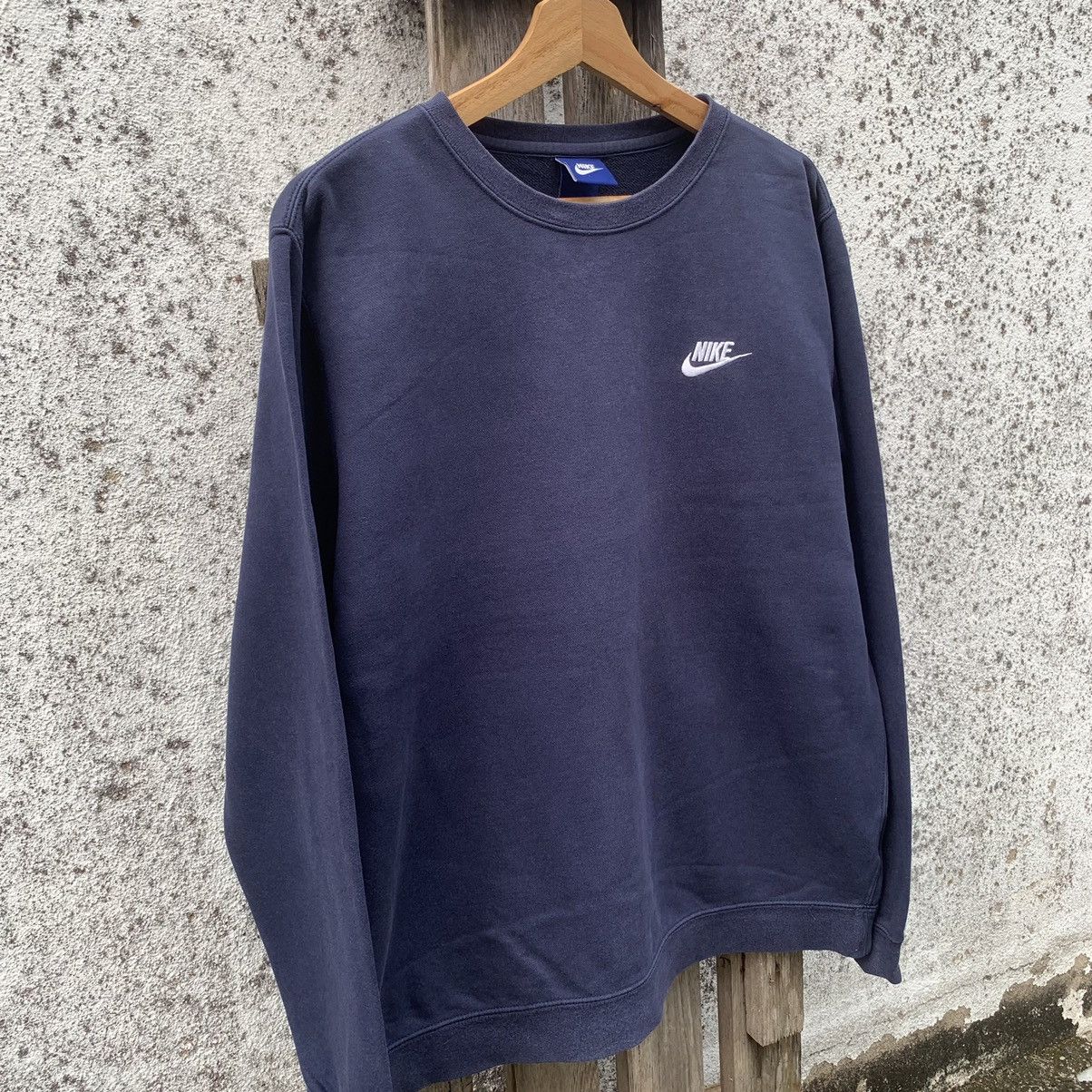 Nike × Vintage Nike Swoosh Crewneck Small Logo Sweater Faded Pullover Size US L / EU 52-54 / 3 - 2 Thumbnail