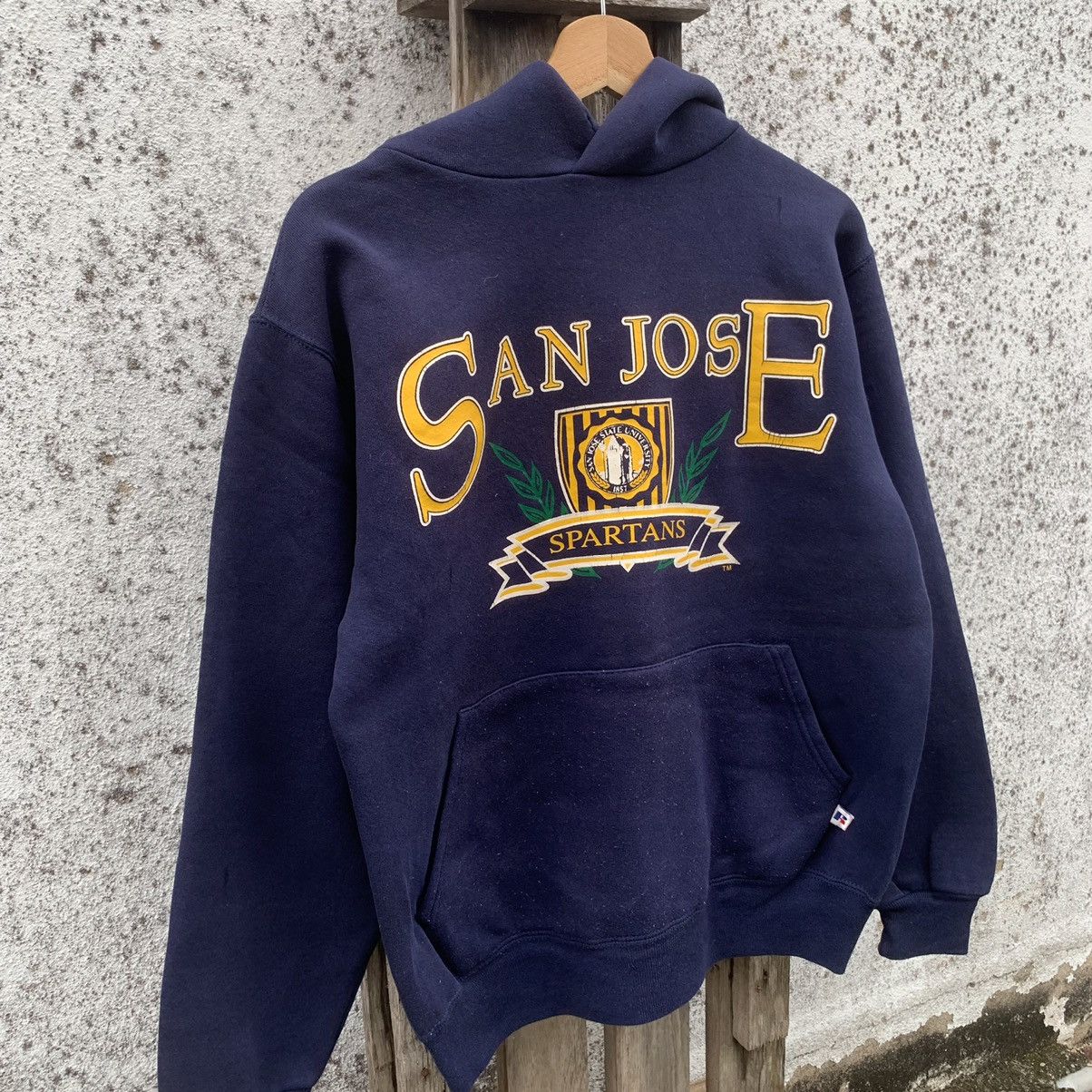 Russell Athletic × Vintage Vintage Russell Athletic San Jose Hoodie Pullover Sweater Size US M / EU 48-50 / 2 - 2 Thumbnail
