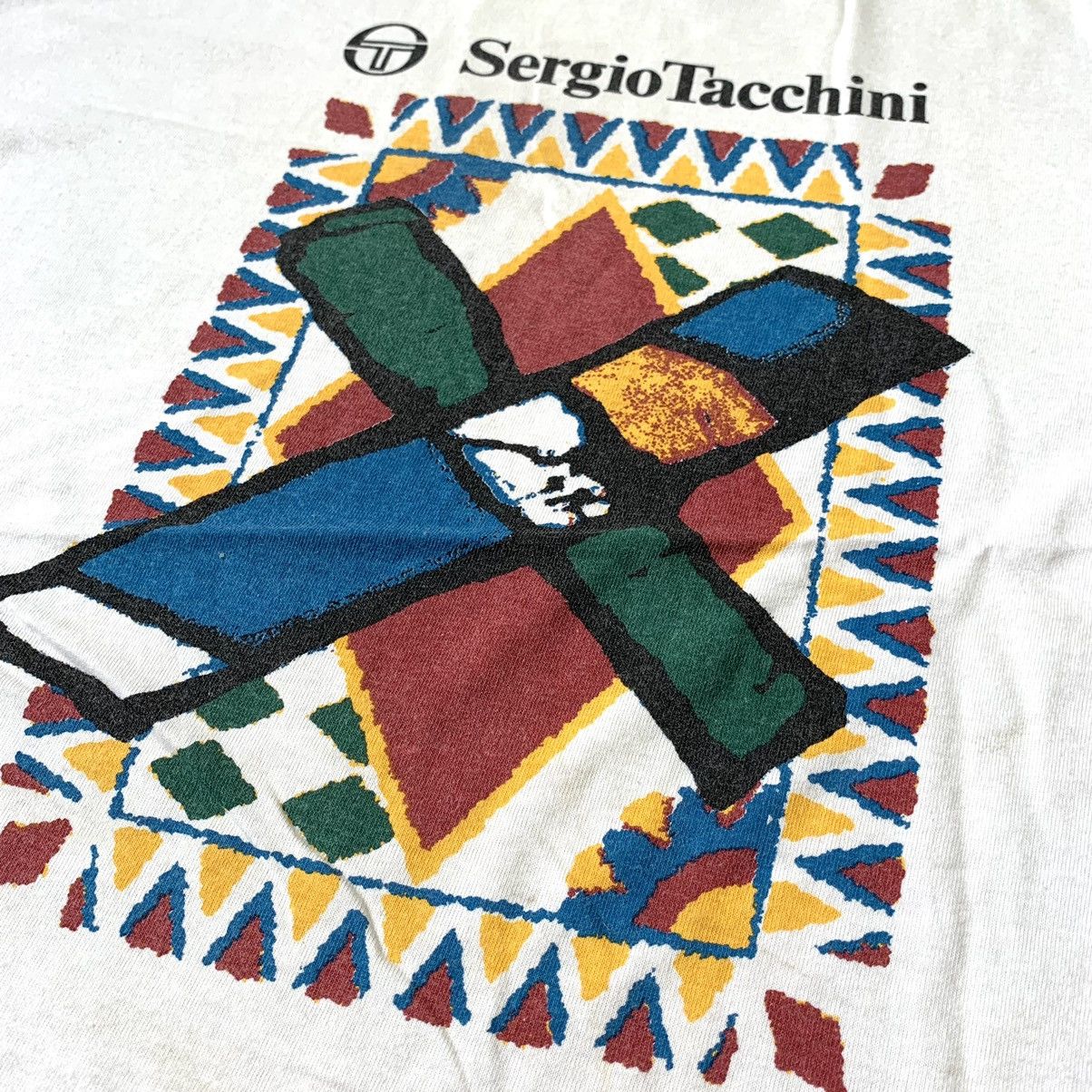 Vintage Sergio Tacchini Plain Big Logo T-shirt