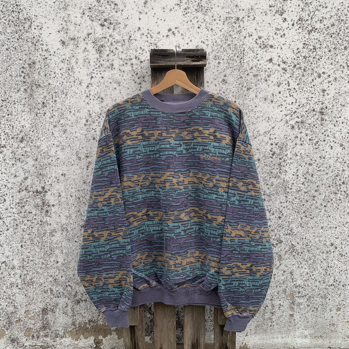 💥 RARE! Vintage Columbia Crewneck Sportswear Baggy Sweater