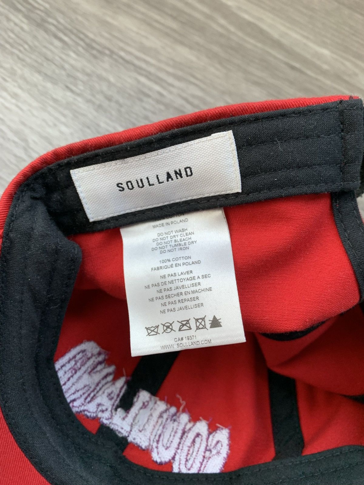 Soulland Soulland Red/Purple Layer Logo Hat Size ONE SIZE - 3 Thumbnail