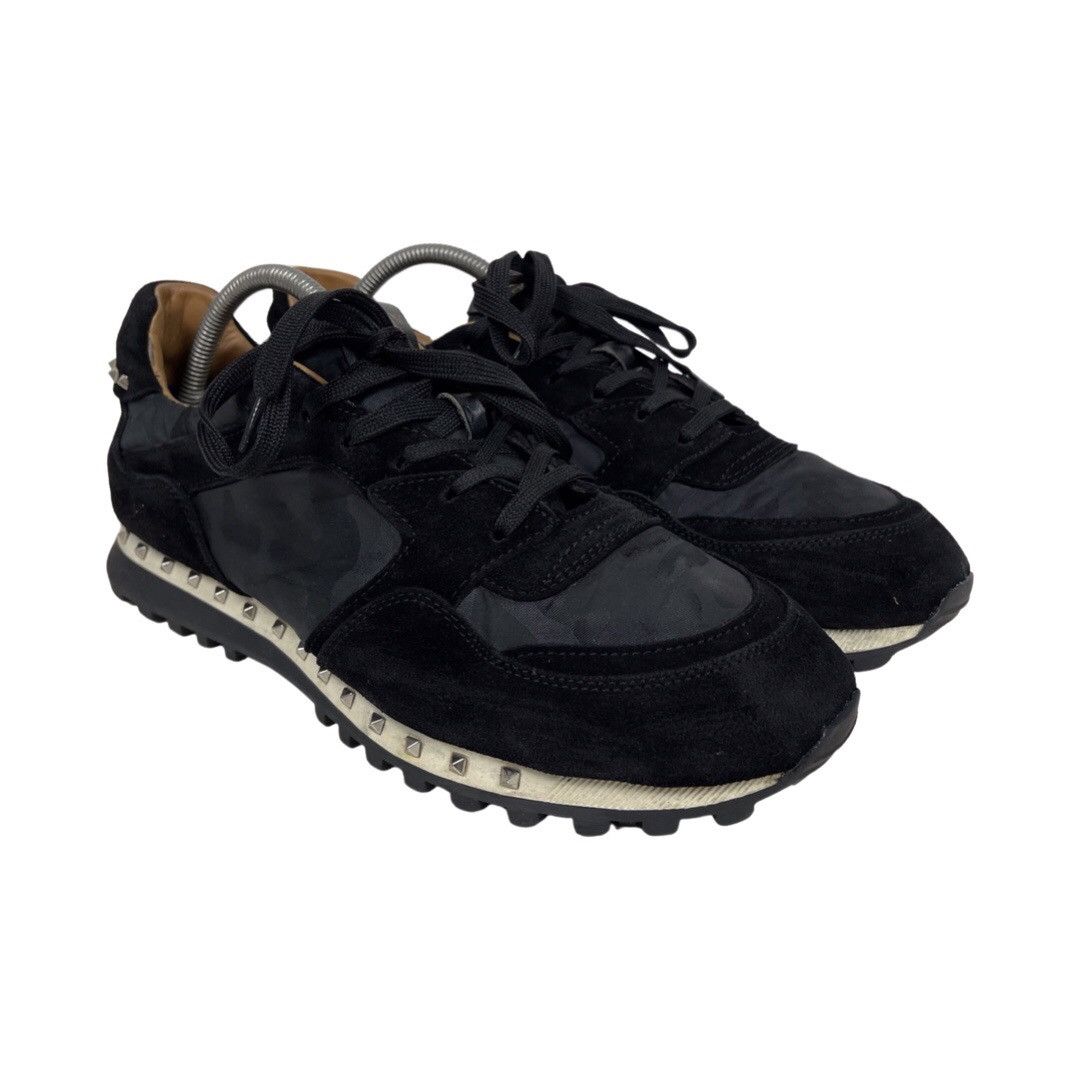 Valentino Valentino Garavani Black/ Camo Sneakers Rockrunner 8213 Size US 12 / EU 45 - 1 Thumbnail