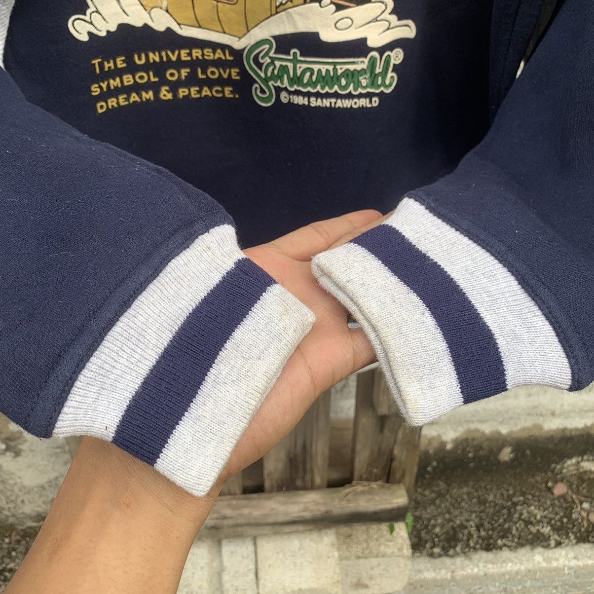 Japanese Brand × Vintage 1984 Vintage Santa World Crewneck Sweater Pullover Jumper Size US L / EU 52-54 / 3 - 6 Thumbnail