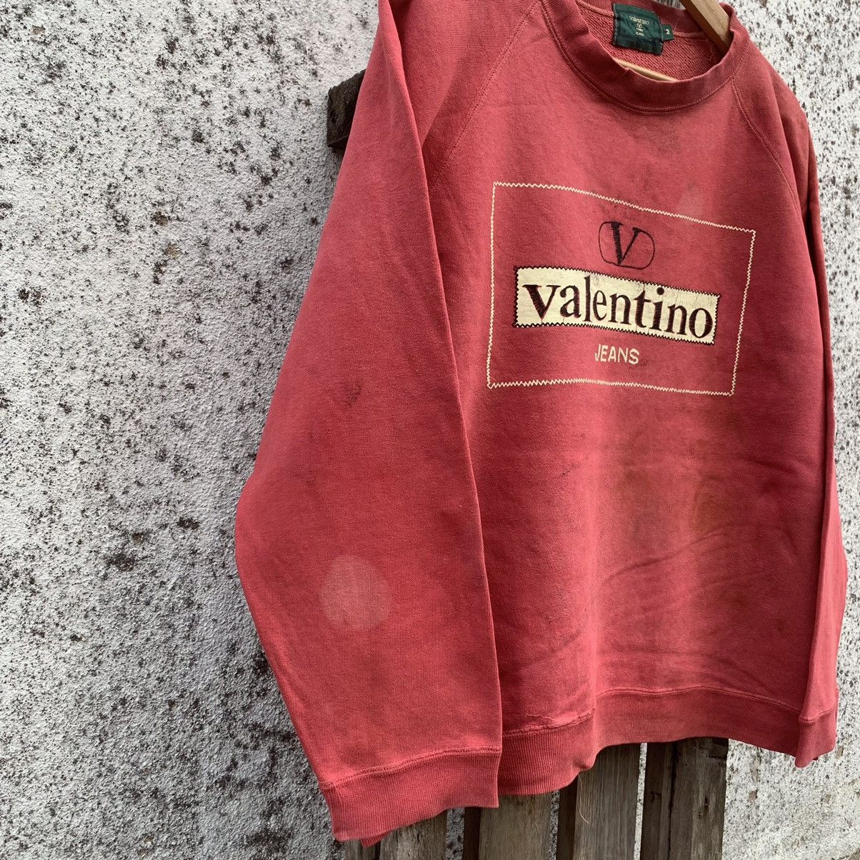 Japanese Brand × Valentino × Vintage 💥 RUSTY DIRTY! Valentino Crewneck Faded Sweater Designer Size US M / EU 48-50 / 2 - 5 Thumbnail