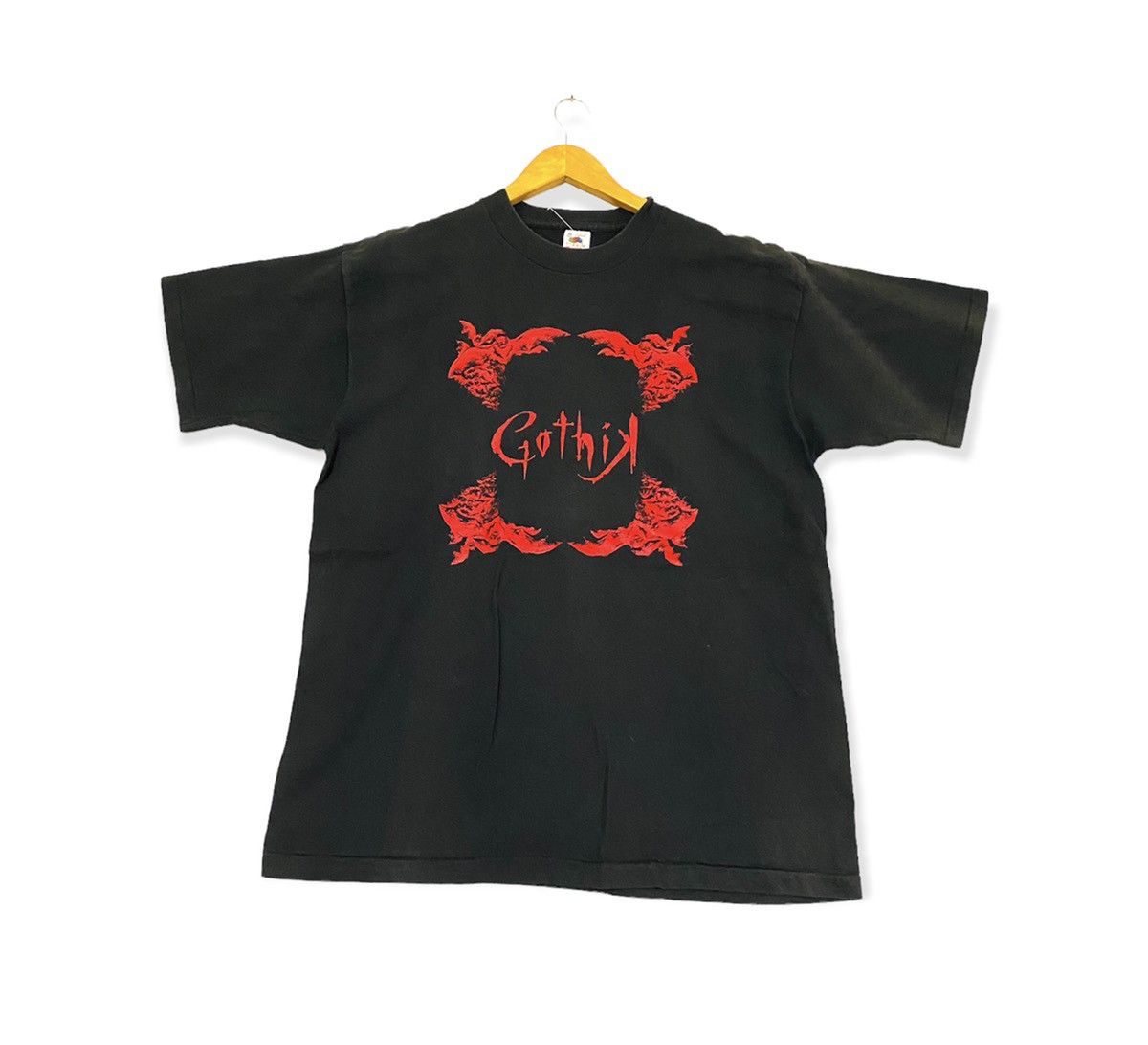vintage 90s GOTHIK festival rock band promo t-shirts